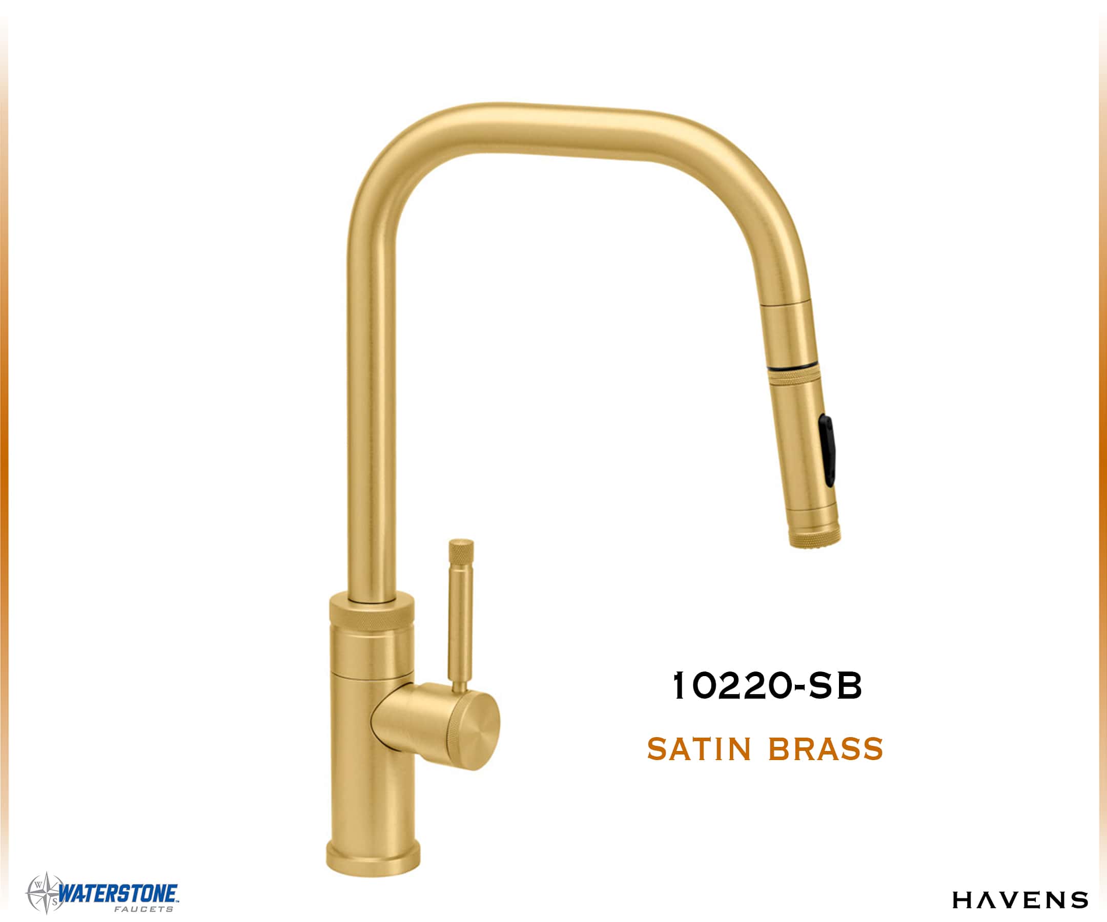 Waterstone Fulton Industrial PLP Angled Pulldown Faucet – 10220 - Havens | Luxury Metals