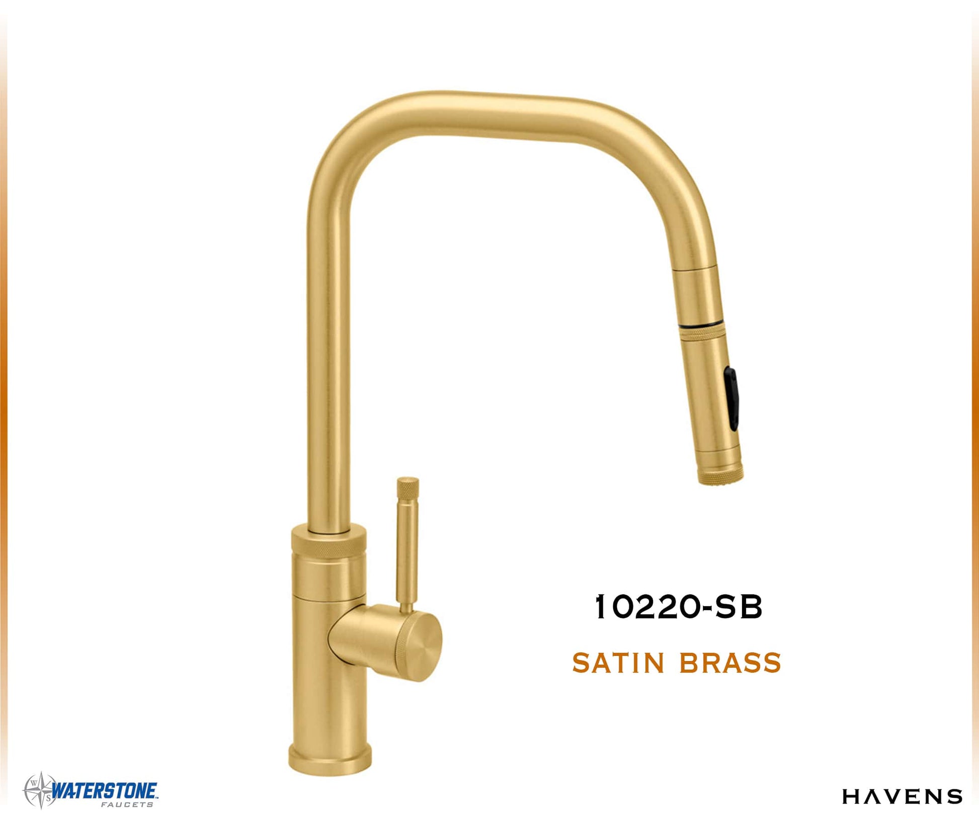 Waterstone Fulton Industrial PLP Angled Pulldown Faucet – 10220 - Havens | Luxury Metals