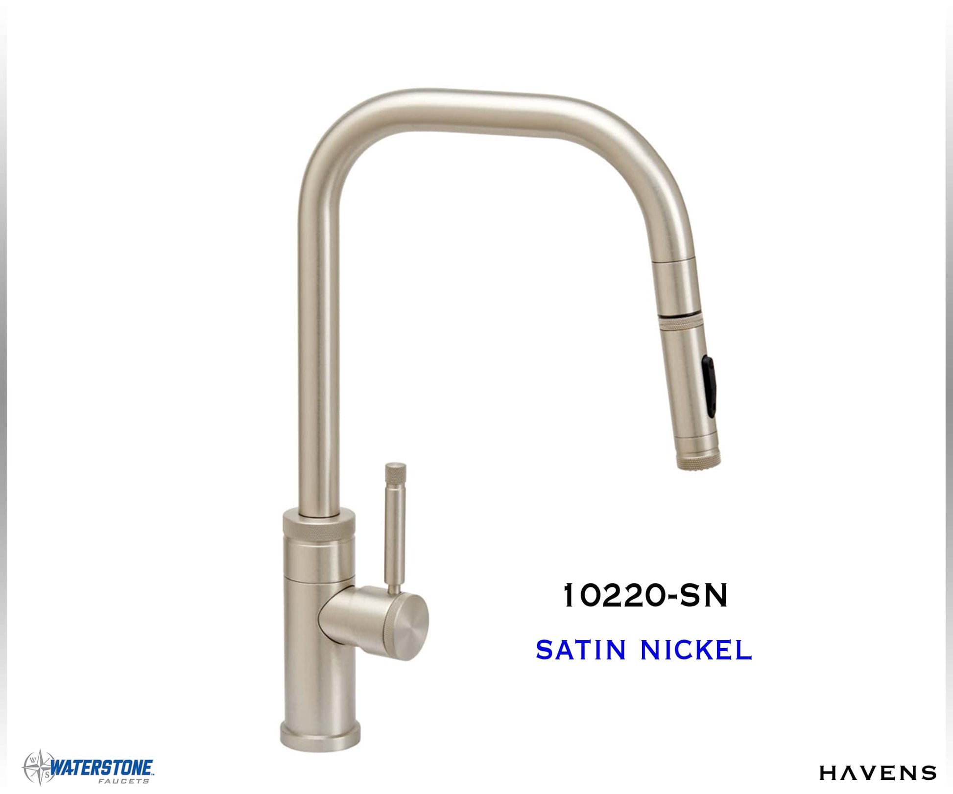 Waterstone Fulton Industrial PLP Angled Pulldown Faucet – 10220 - Havens | Luxury Metals