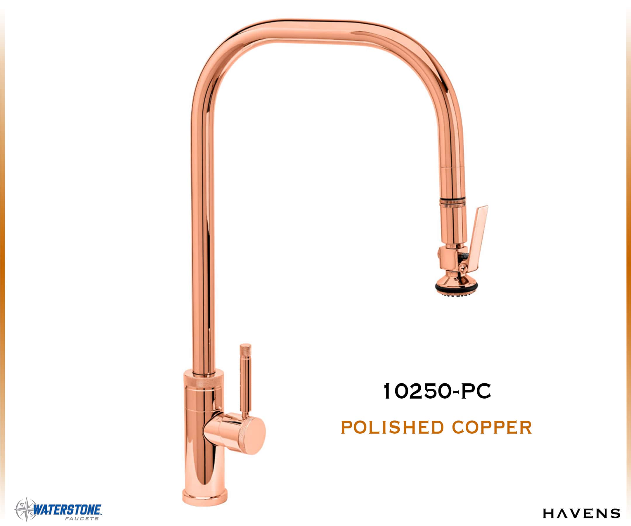 Waterstone Fulton Industrial PLP Pulldown Faucet – 10250 - Havens | Luxury Metals