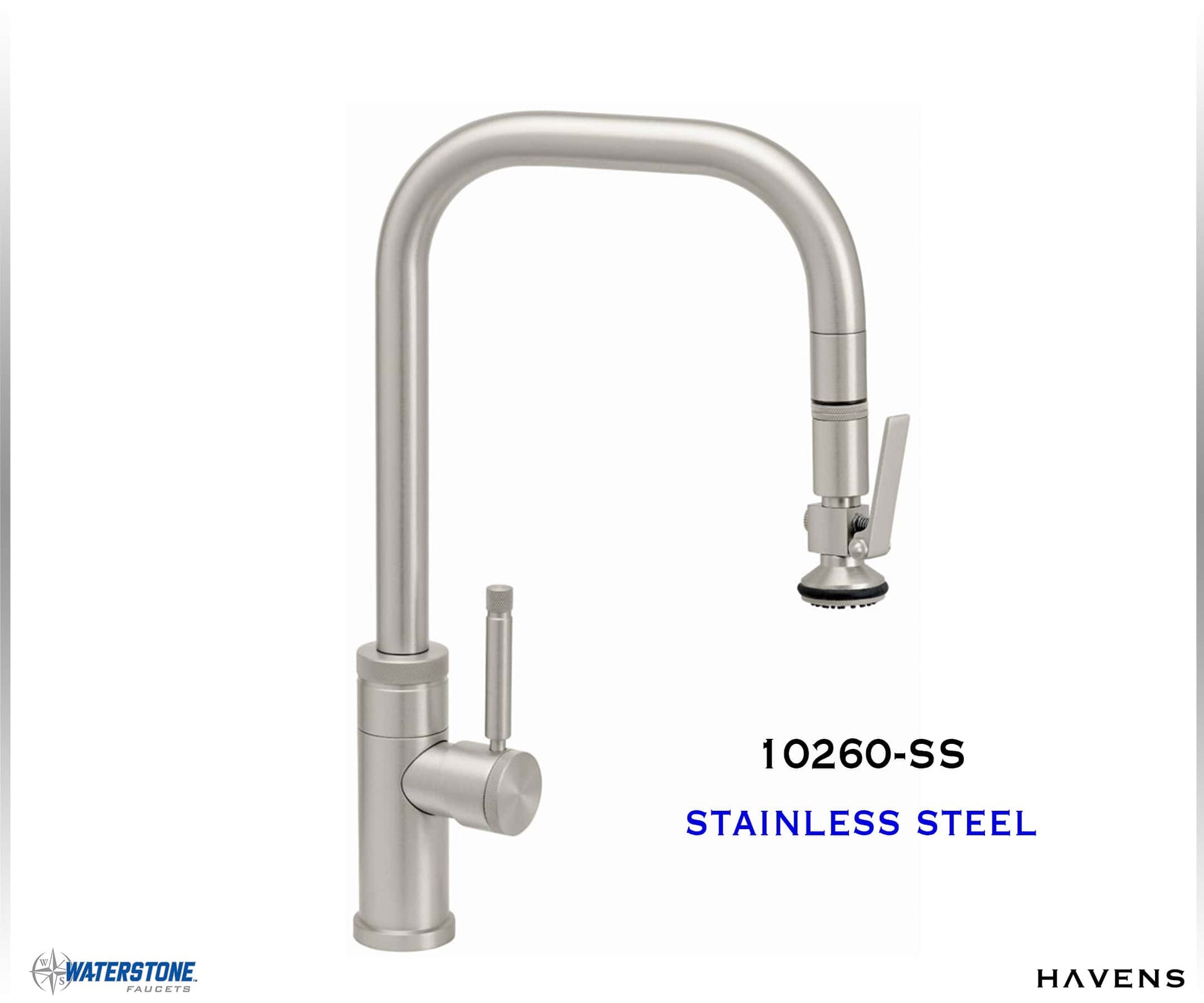 Waterstone Fulton Industrial PLP Pulldown Faucet – 10260 - Havens | Luxury Metals