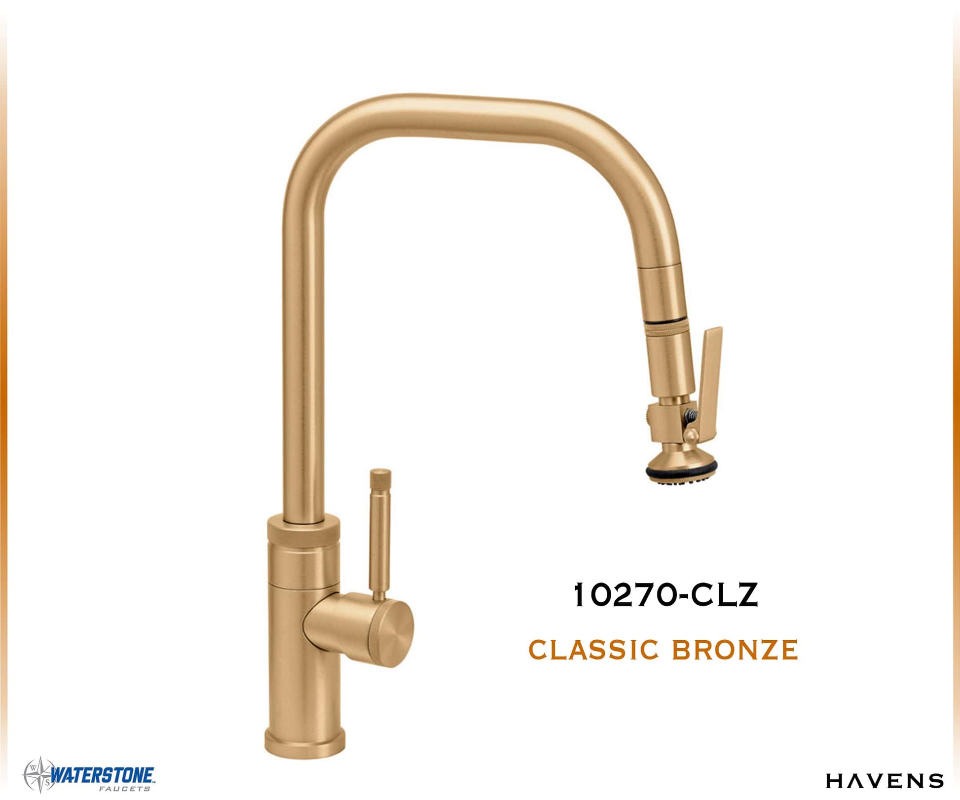 Waterstone Fulton Industrial PLP Angled Pulldown Faucet – 10270 - Havens | Luxury Metals