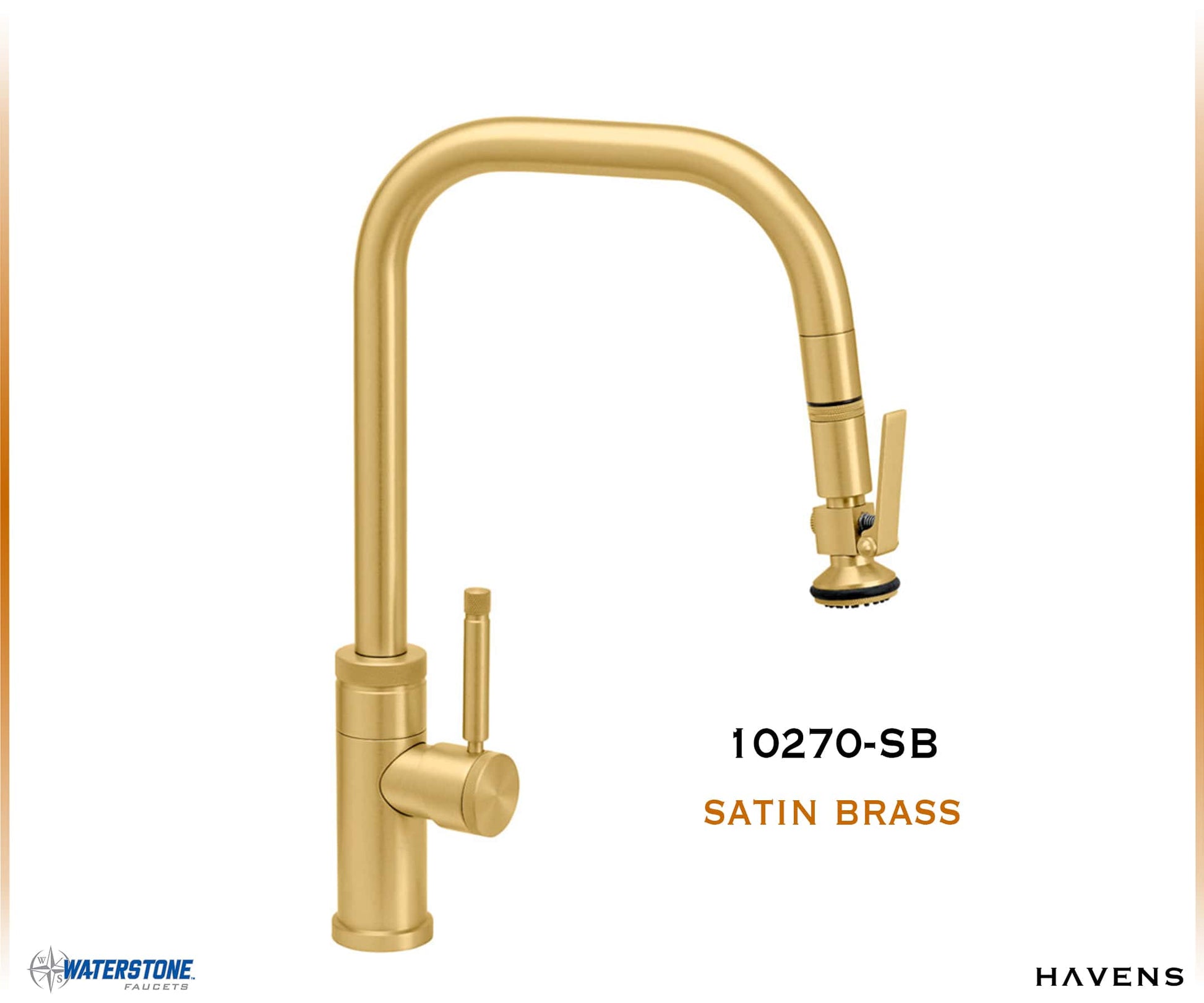 Waterstone Fulton Industrial PLP Angled Pulldown Faucet – 10270 - Havens | Luxury Metals