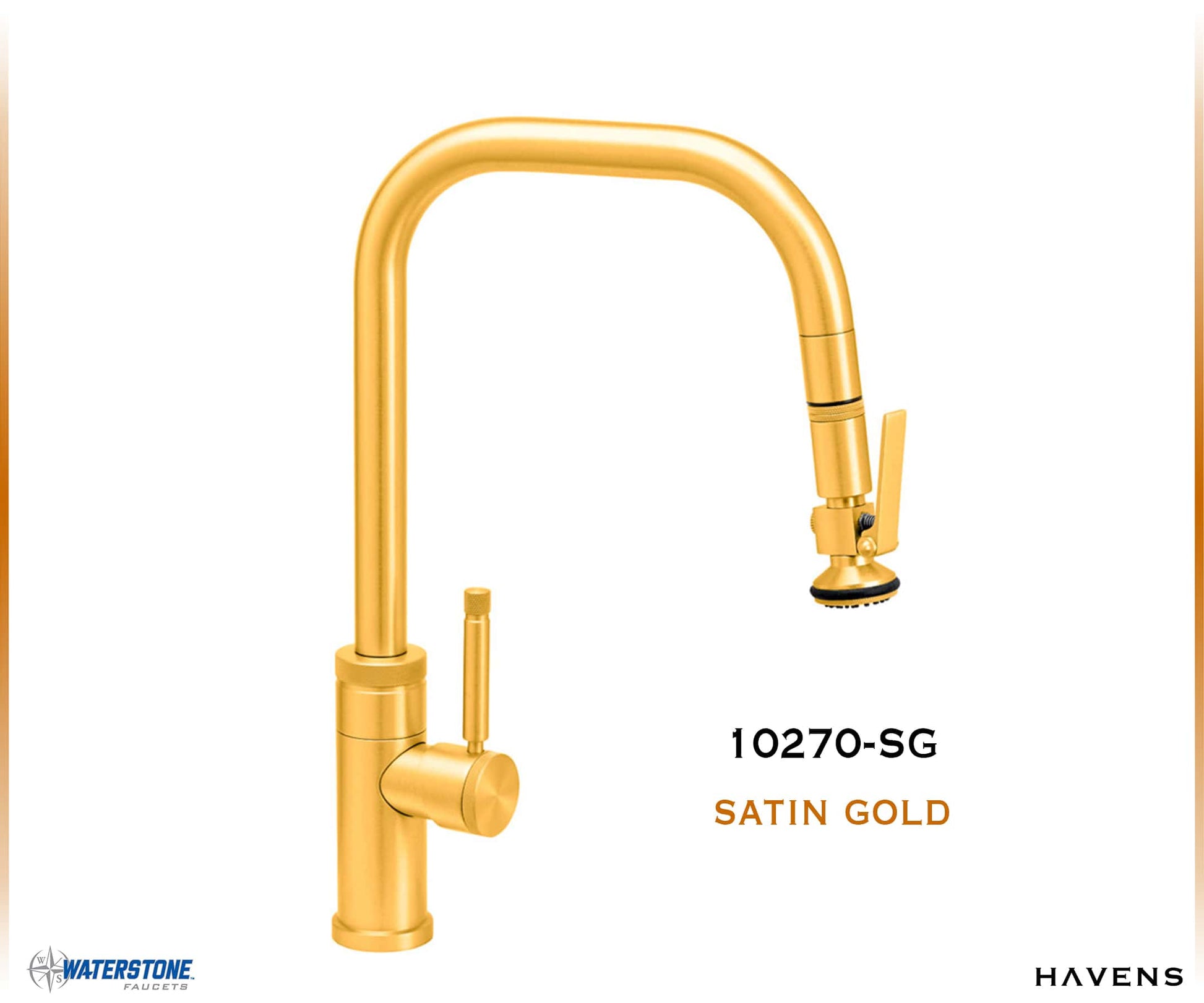 Waterstone Fulton Industrial PLP Angled Pulldown Faucet – 10270 - Havens | Luxury Metals