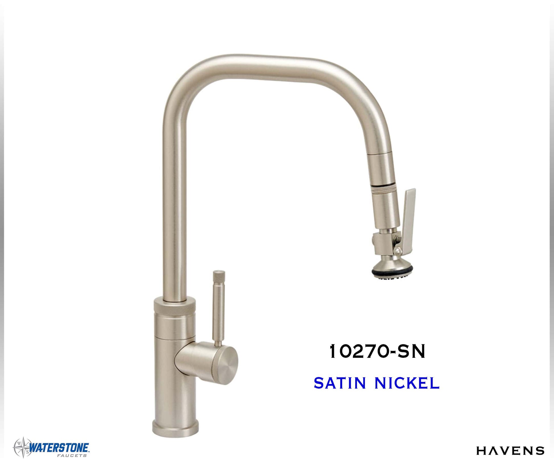 Waterstone Fulton Industrial PLP Angled Pulldown Faucet – 10270 - Havens | Luxury Metals