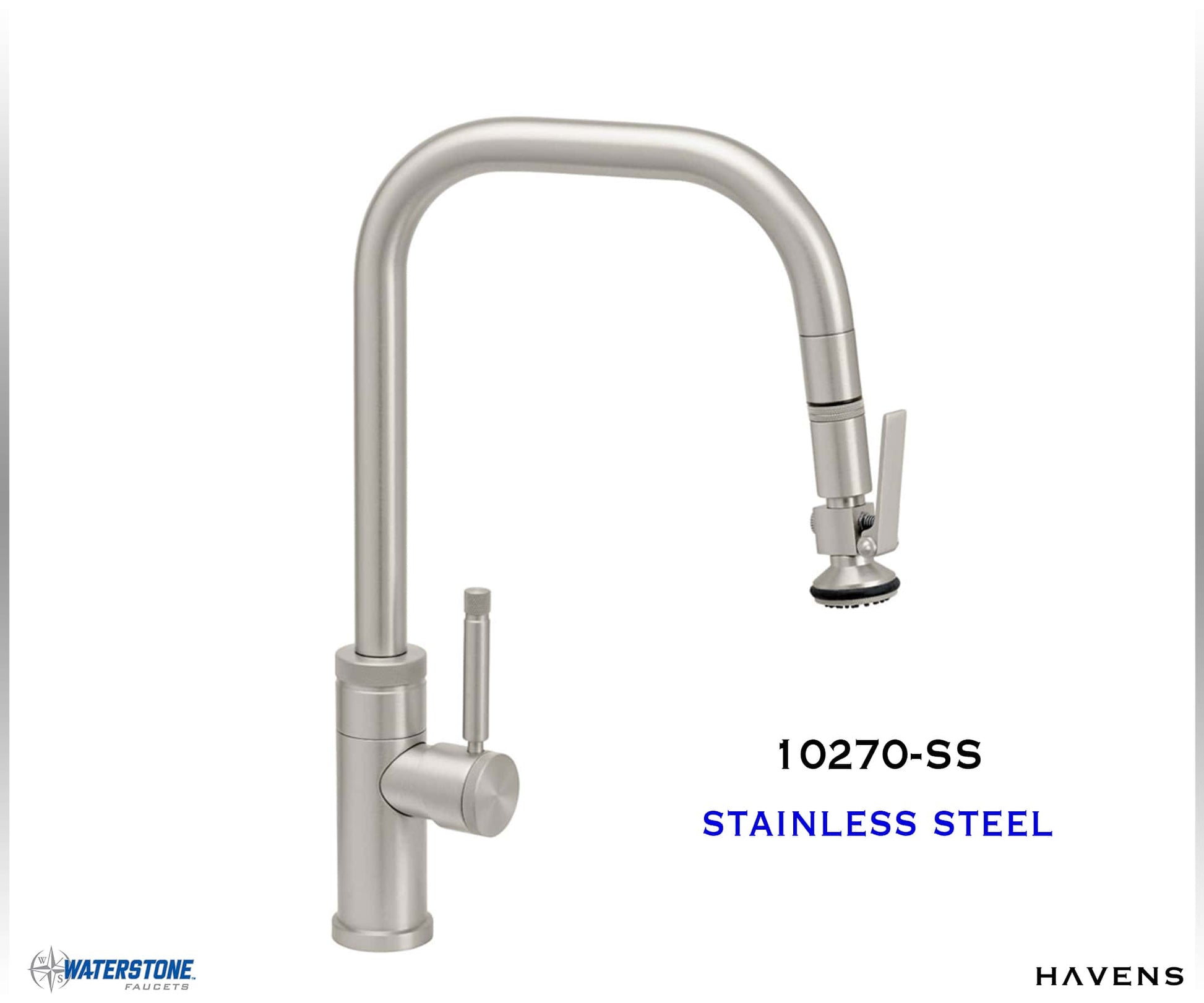 Waterstone Fulton Industrial PLP Angled Pulldown Faucet – 10270 - Havens | Luxury Metals