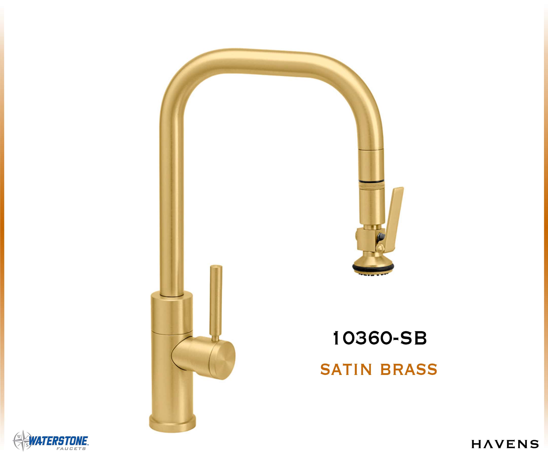 Waterstone Fulton Modern PLP Pulldown Faucet – 10360 - Havens | Luxury Metals