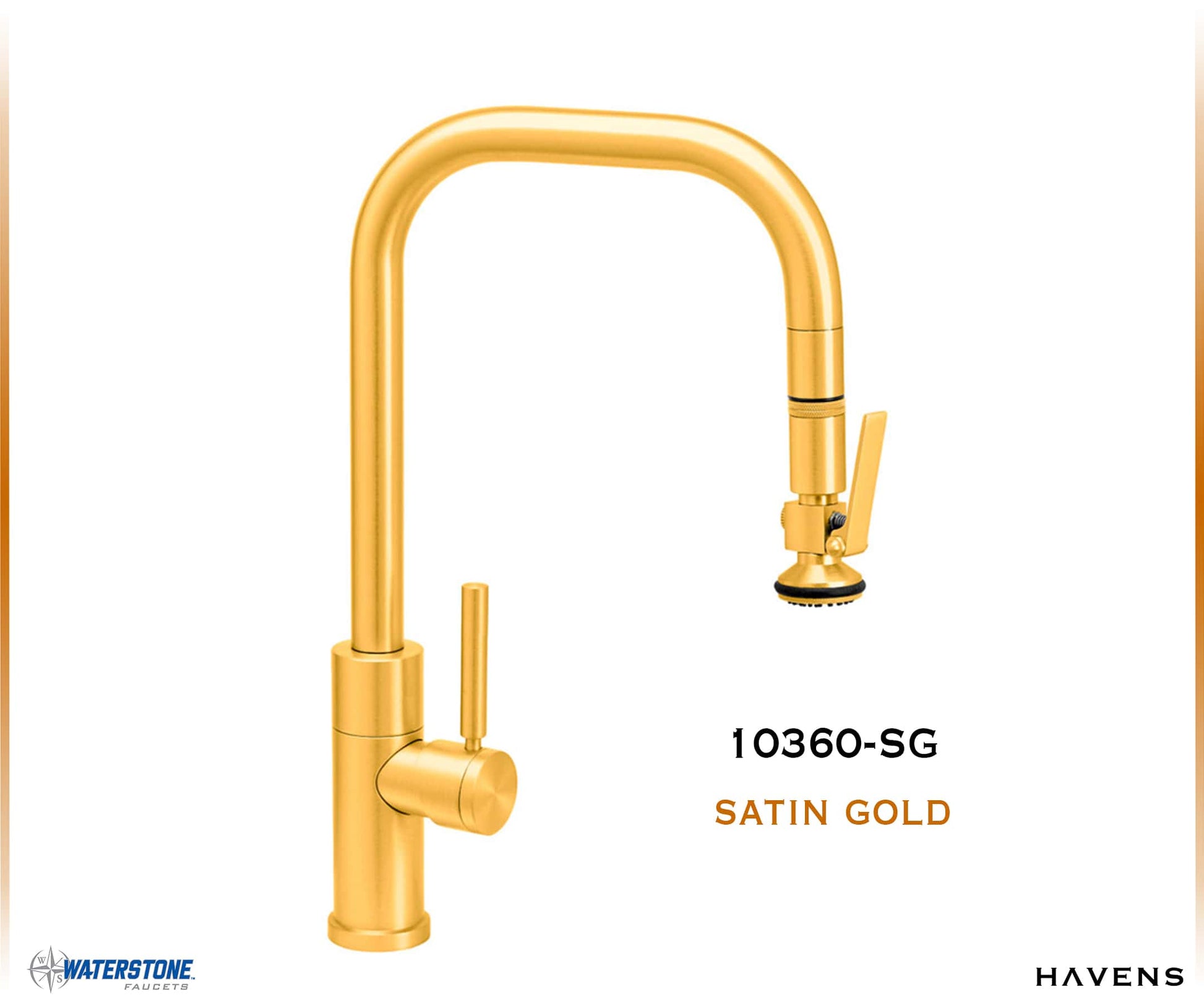 Waterstone Fulton Modern PLP Pulldown Faucet – 10360 - Havens | Luxury Metals