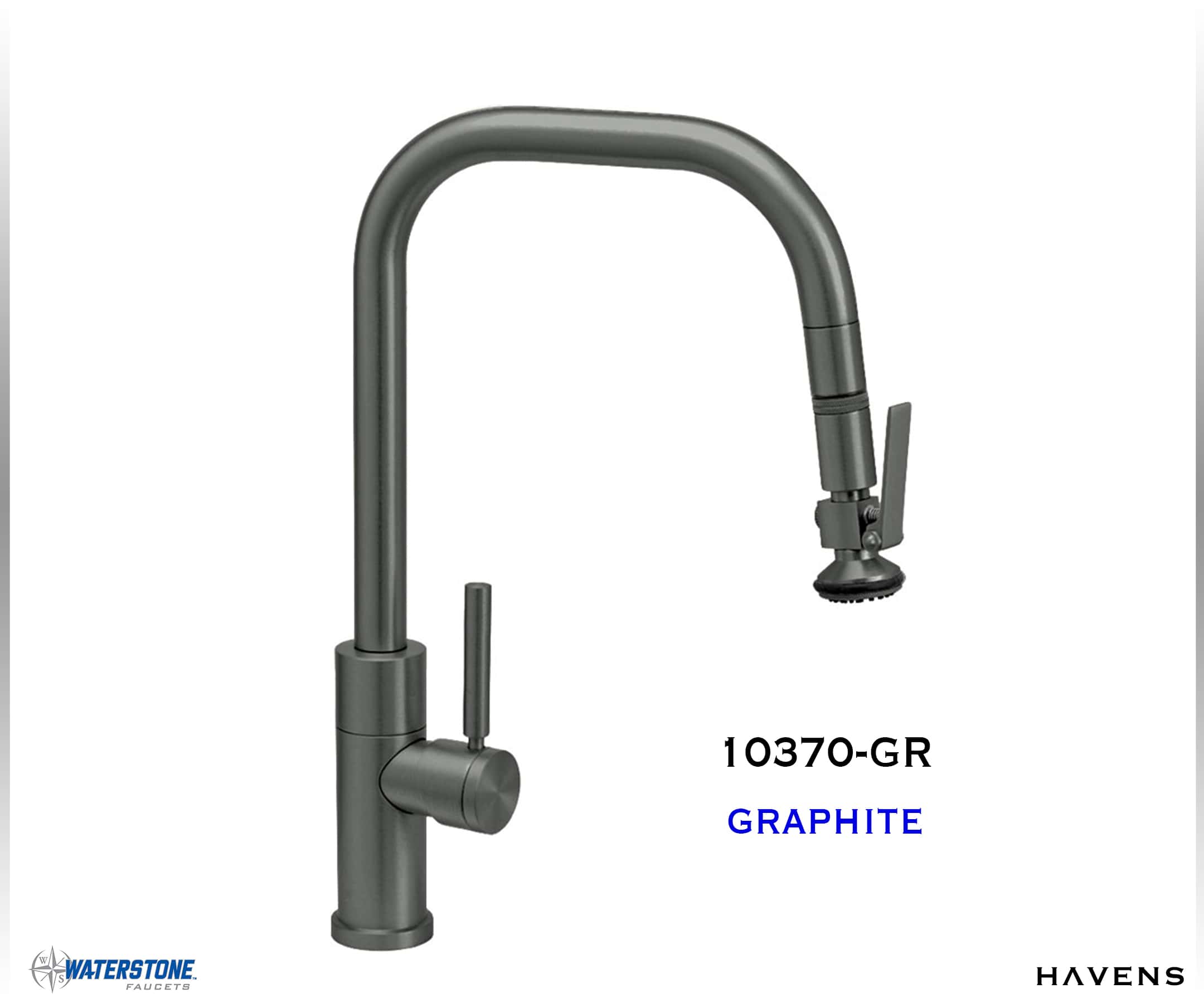 Waterstone Fulton Modern PLP Angled Pulldown Faucet – 10370 - Havens | Luxury Metals