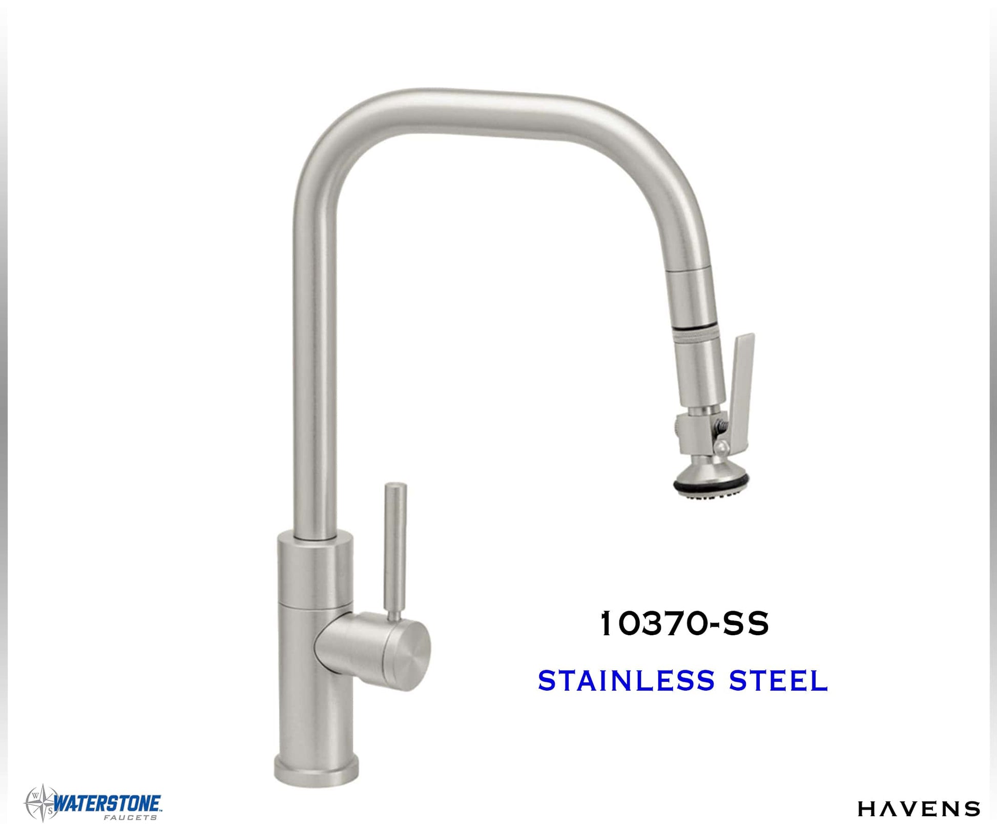 Waterstone Fulton Modern PLP Angled Pulldown Faucet – 10370 - Havens | Luxury Metals