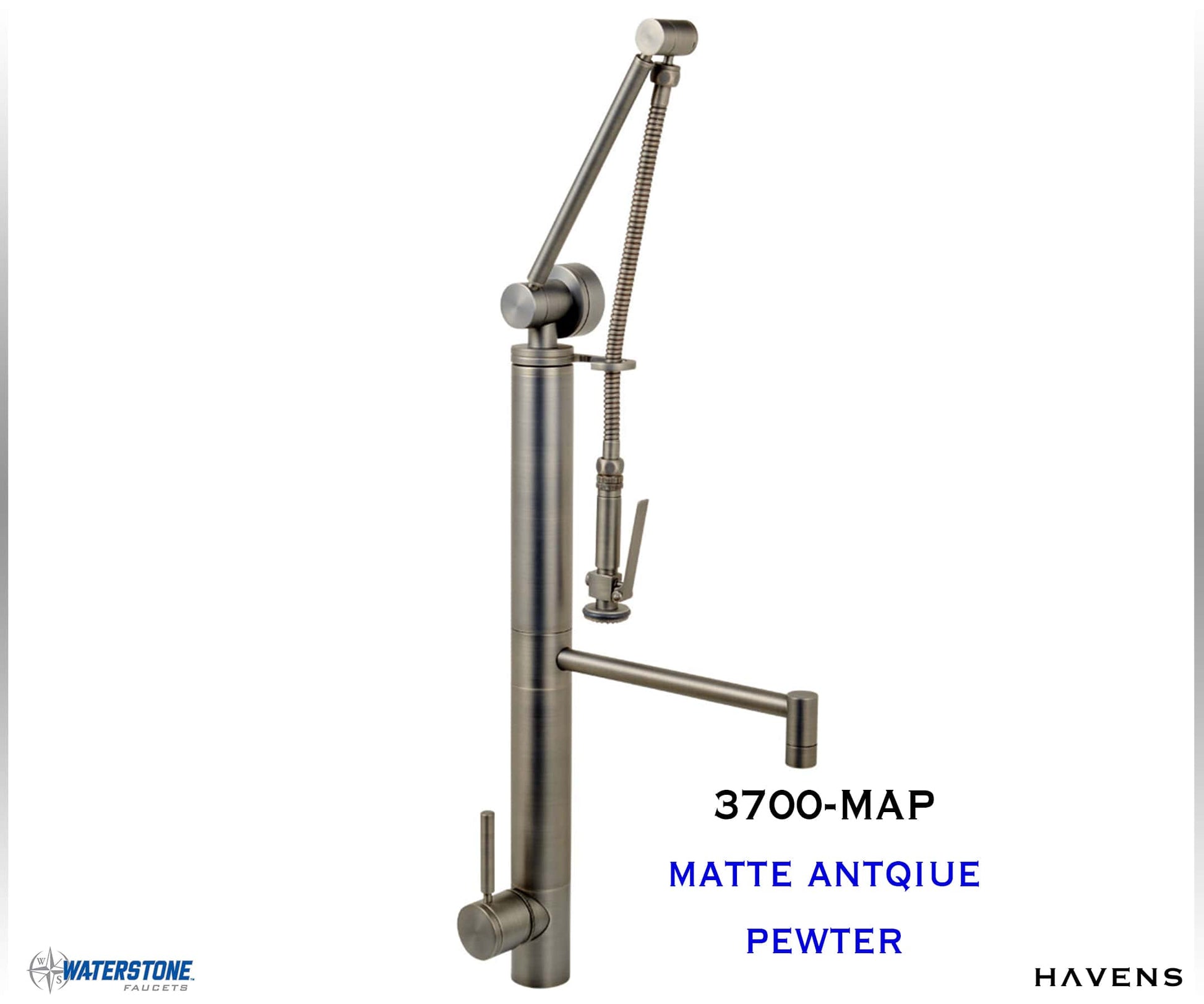 Waterstone Contemporary Gantry Faucet – Straight Spout 3700 - Havens | Luxury Metals