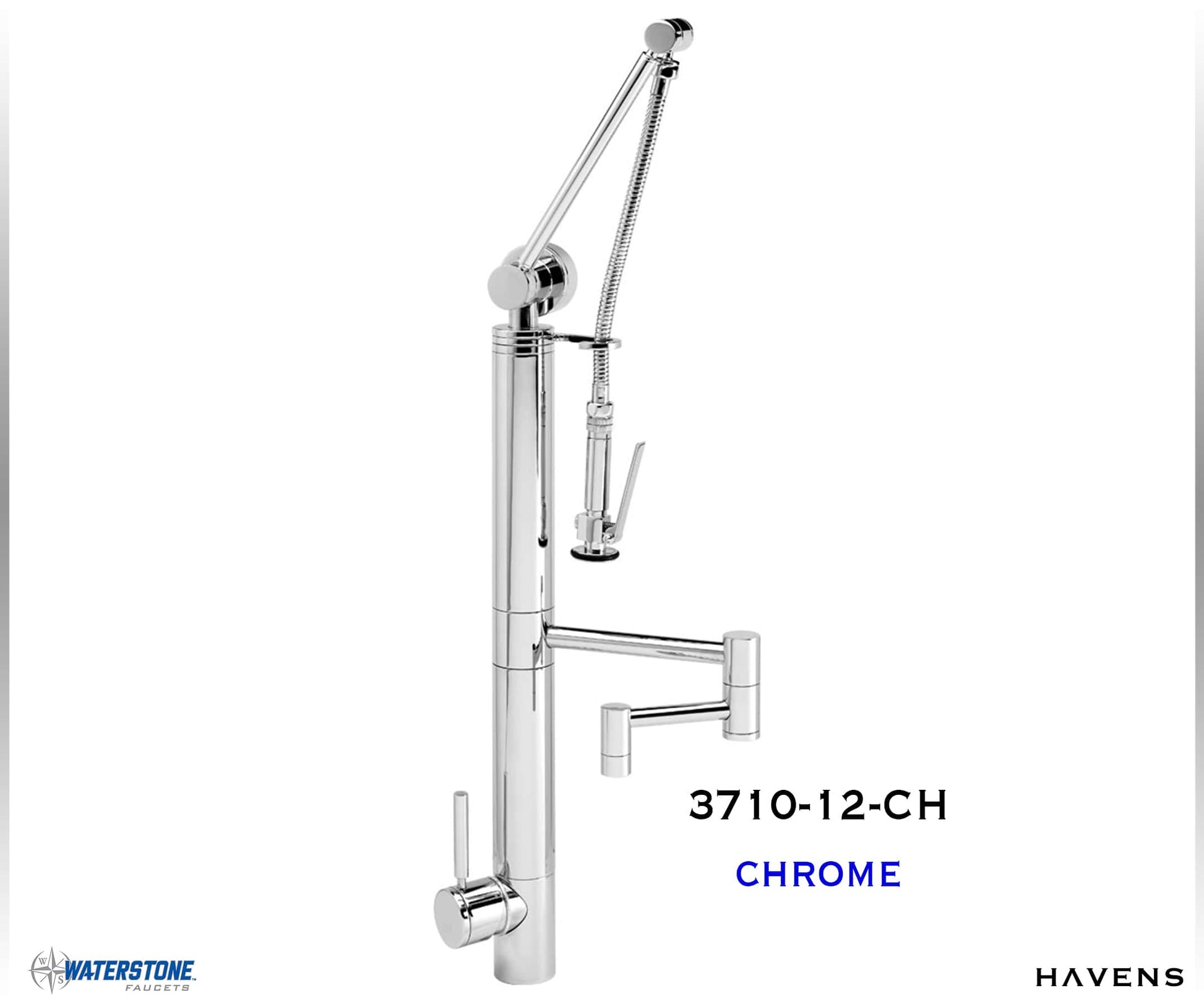 Waterstone Contemporary Gantry Faucet – Straight Spout 3710-12 - Havens | Luxury Metals