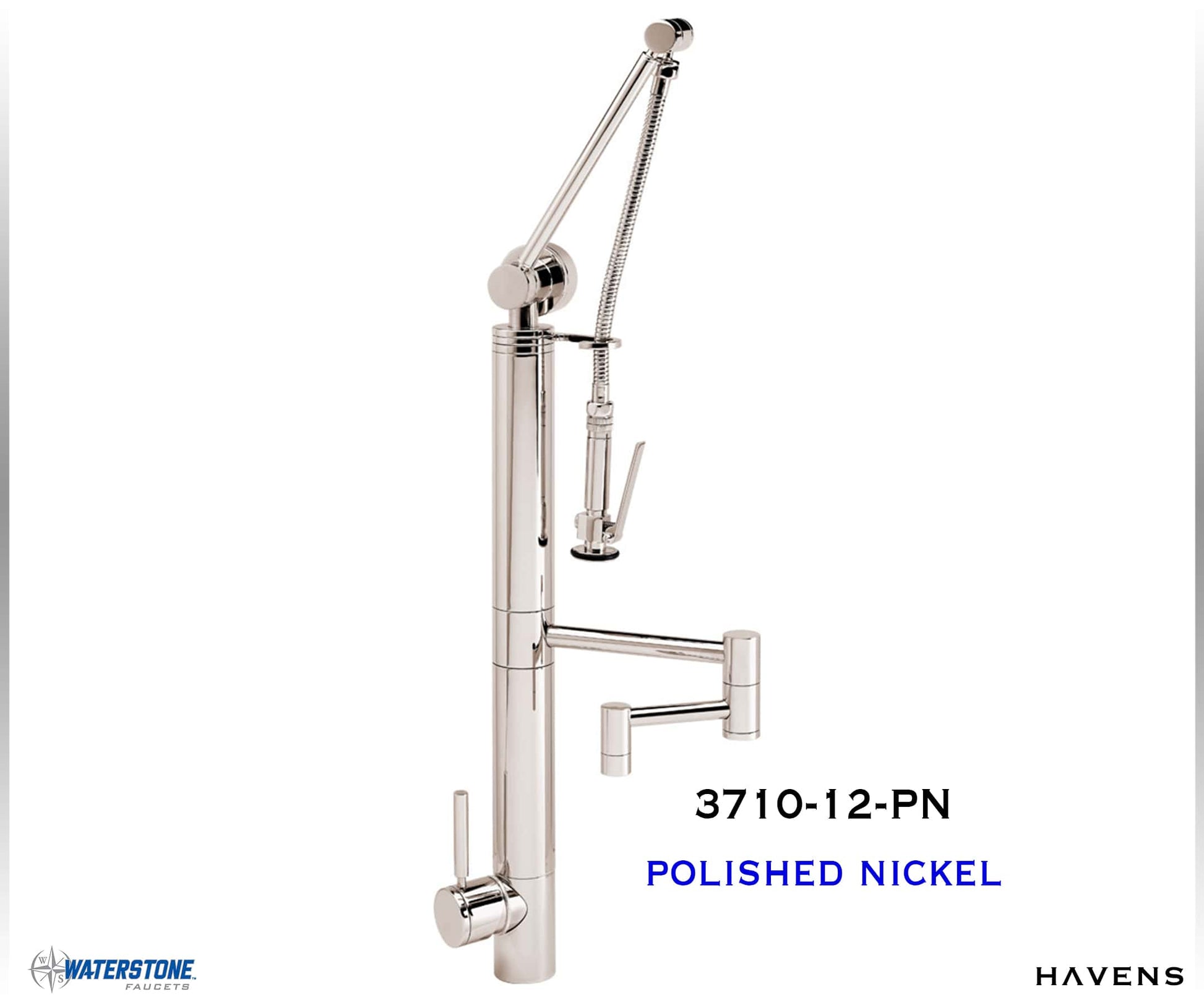 Waterstone Contemporary Gantry Faucet – Straight Spout 3710-12 - Havens | Luxury Metals