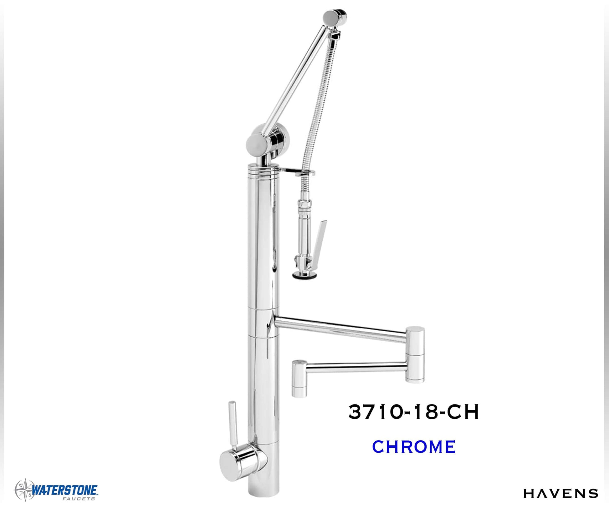 Waterstone Contemporary Gantry Faucet – Straight Spout 3710-18 - Havens | Luxury Metals