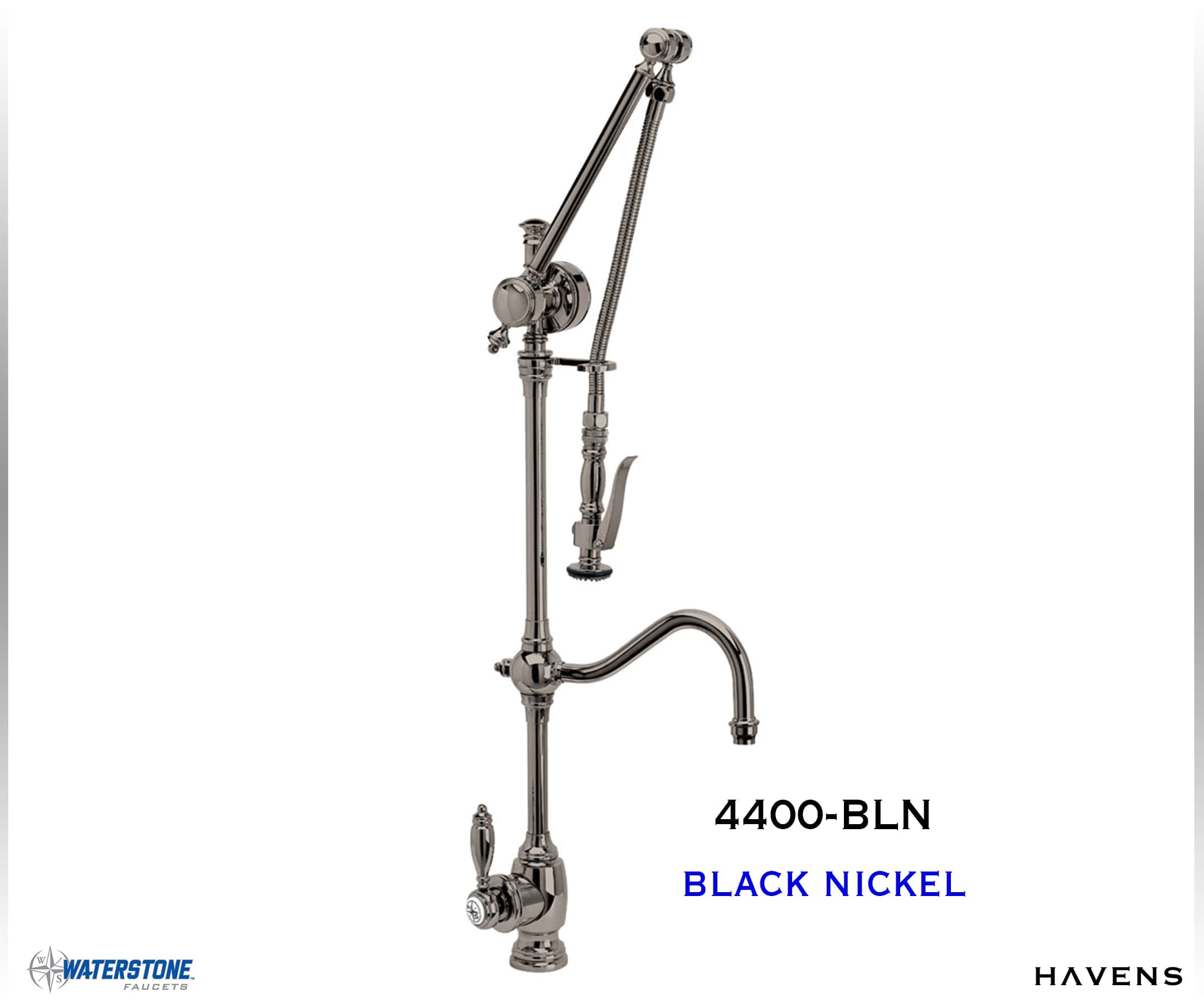 Waterstone Traditional Gantry Faucet – Hook Spout 4400 - Havens | Luxury Metals
