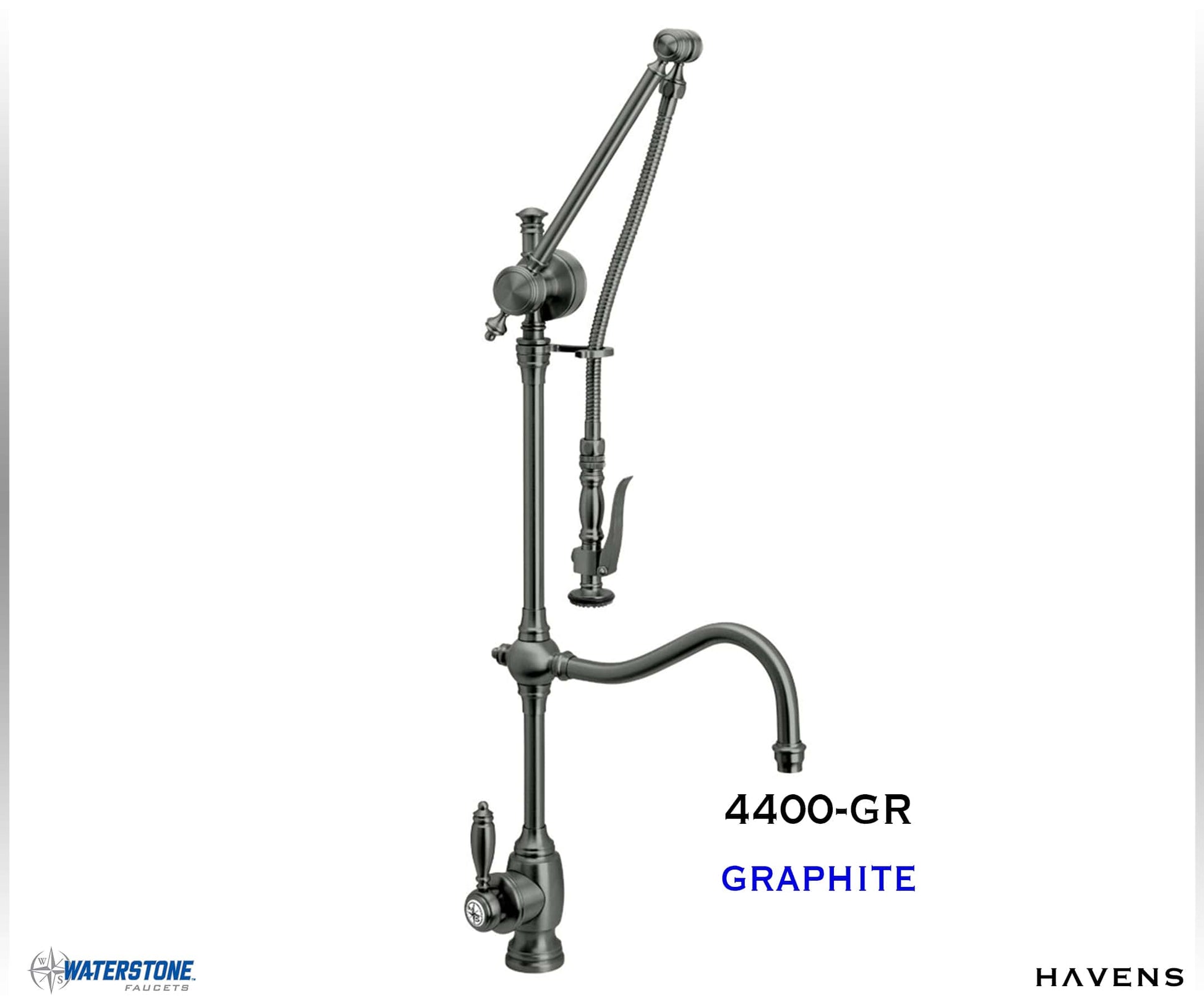 Waterstone Traditional Gantry Faucet – Hook Spout 4400 - Havens | Luxury Metals