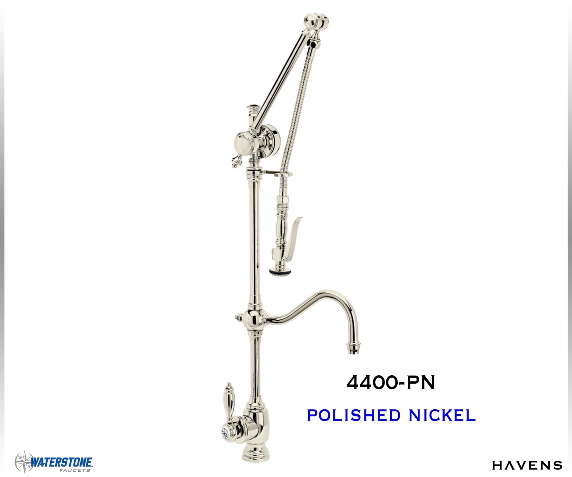 Waterstone Traditional Gantry Faucet – Hook Spout 4400 - Havens | Luxury Metals