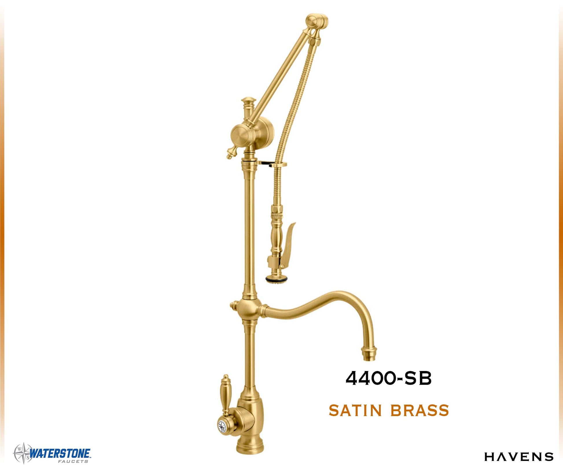 Waterstone Traditional Gantry Faucet – Hook Spout 4400 - Havens | Luxury Metals