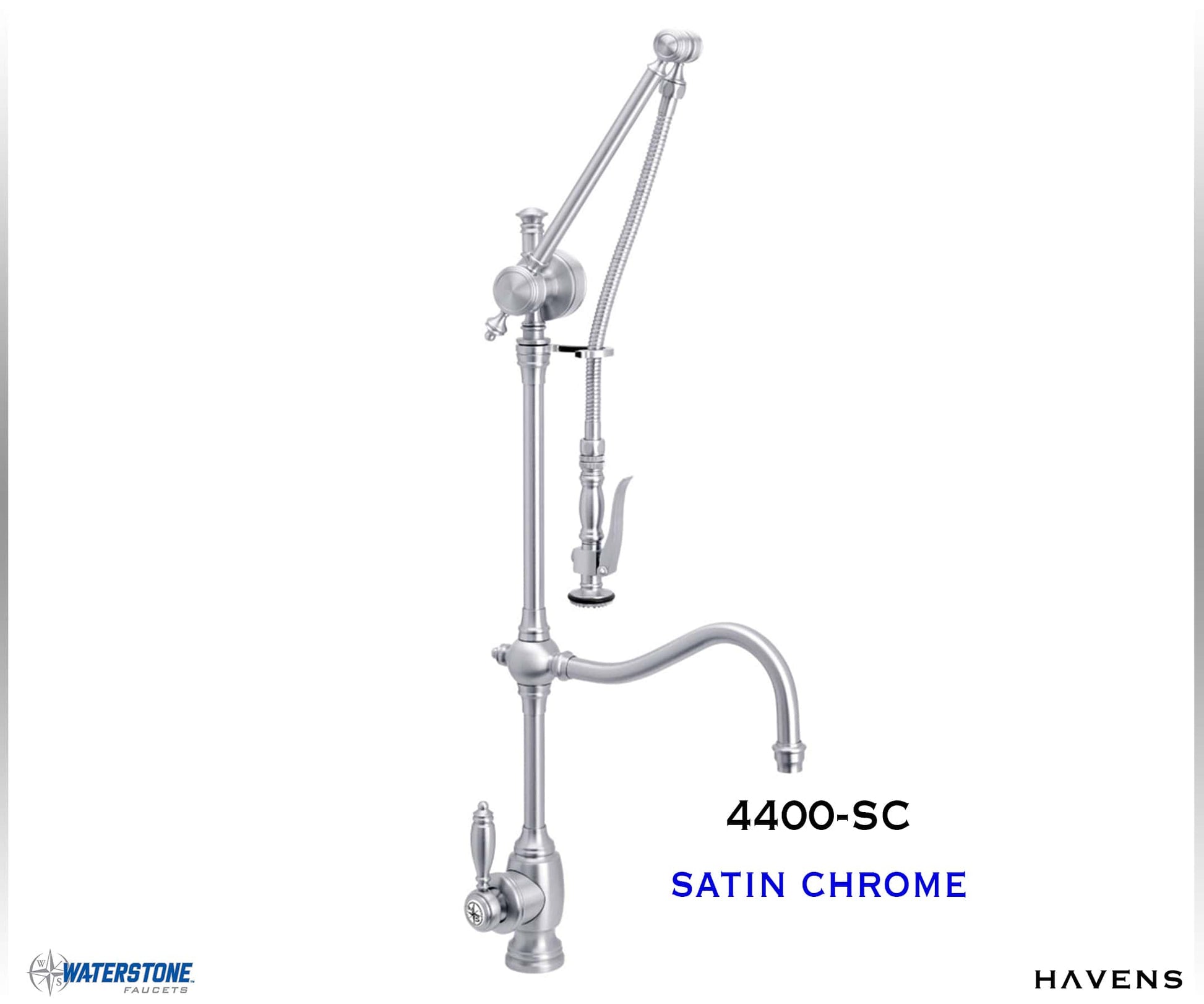 Waterstone Traditional Gantry Faucet – Hook Spout 4400 - Havens | Luxury Metals