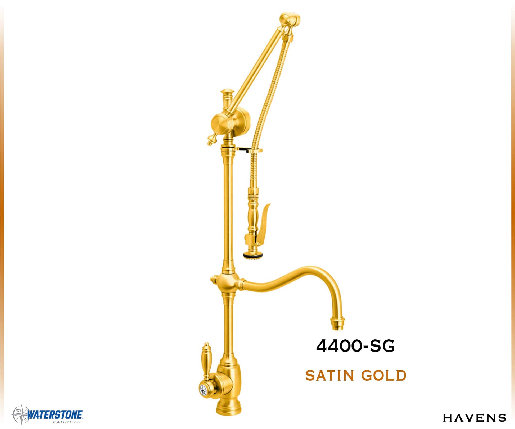 Waterstone Traditional Gantry Faucet – Hook Spout 4400 - Havens | Luxury Metals