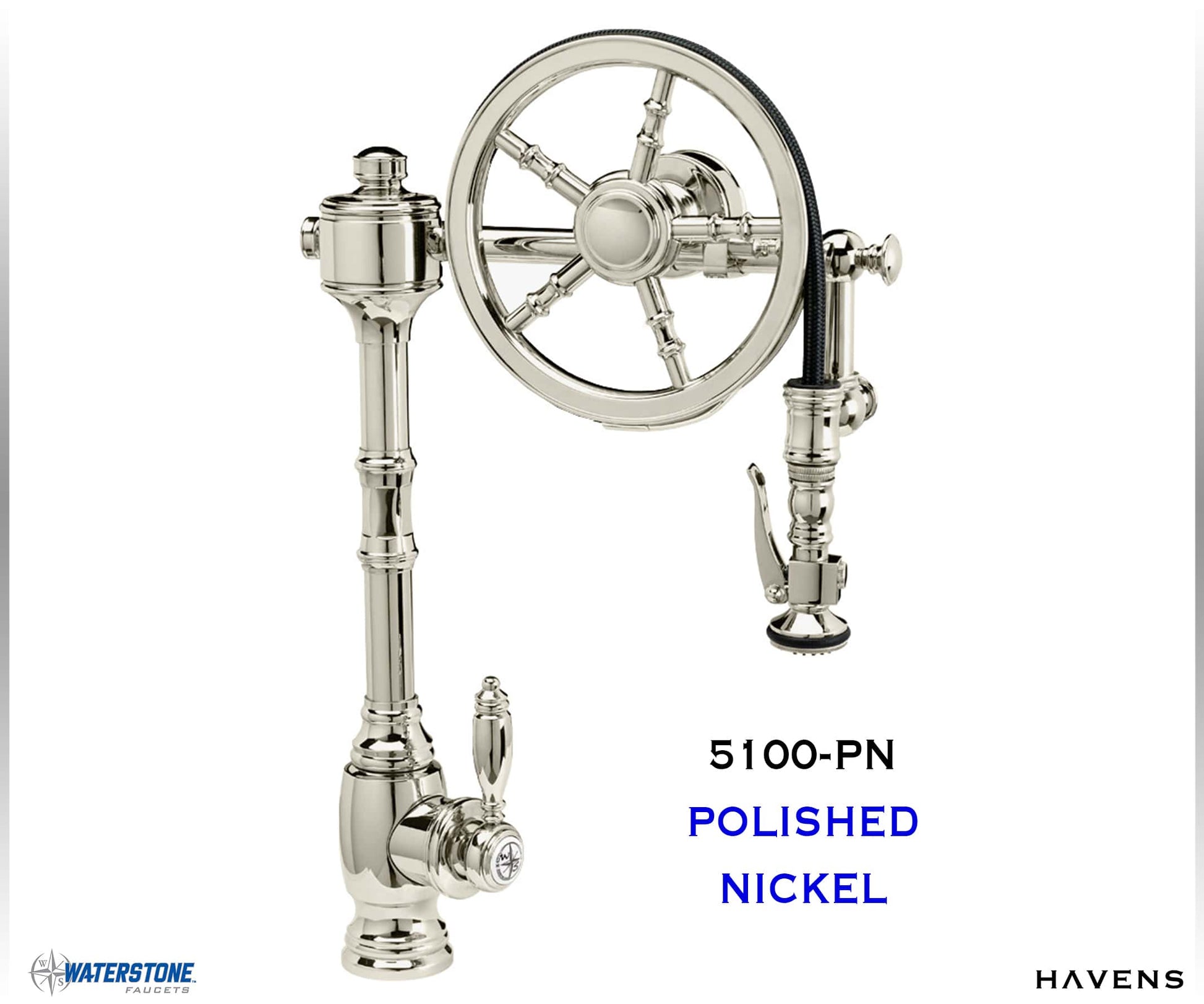 Waterstone Traditional Wheel Faucet 5100 - Havens | Luxury Metals