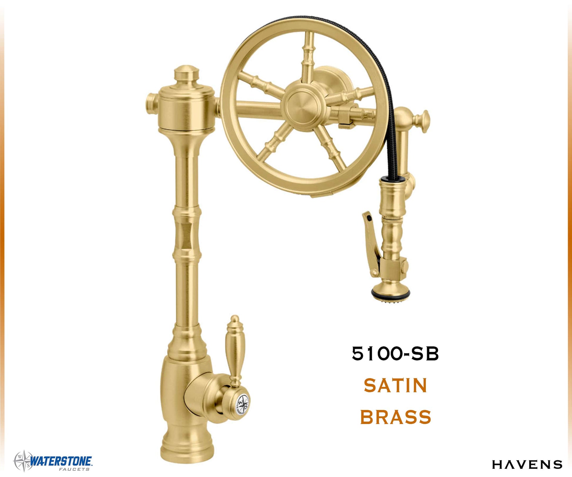 Waterstone Traditional Wheel Faucet 5100 - Havens | Luxury Metals