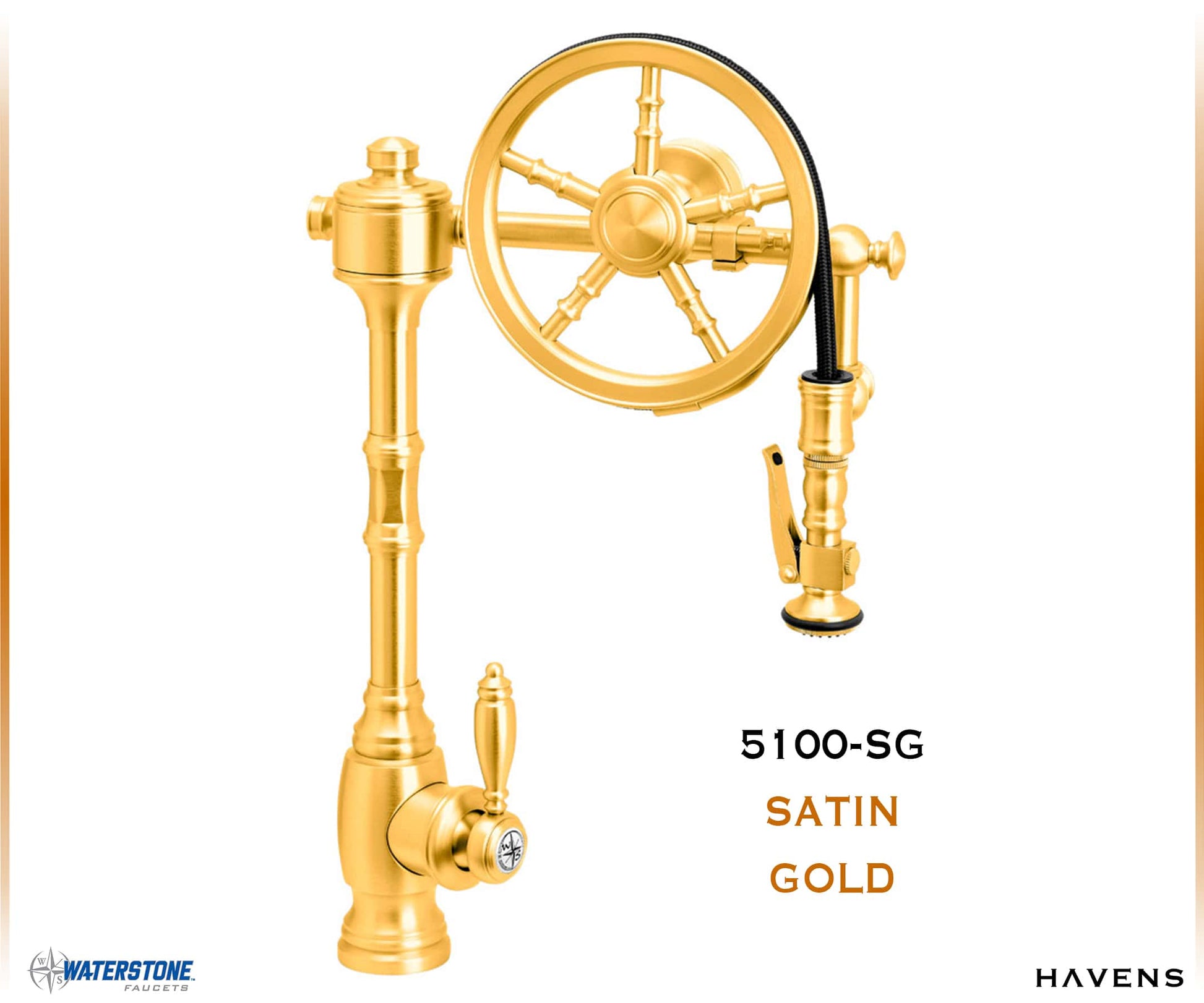 Waterstone Traditional Wheel Faucet 5100 - Havens | Luxury Metals