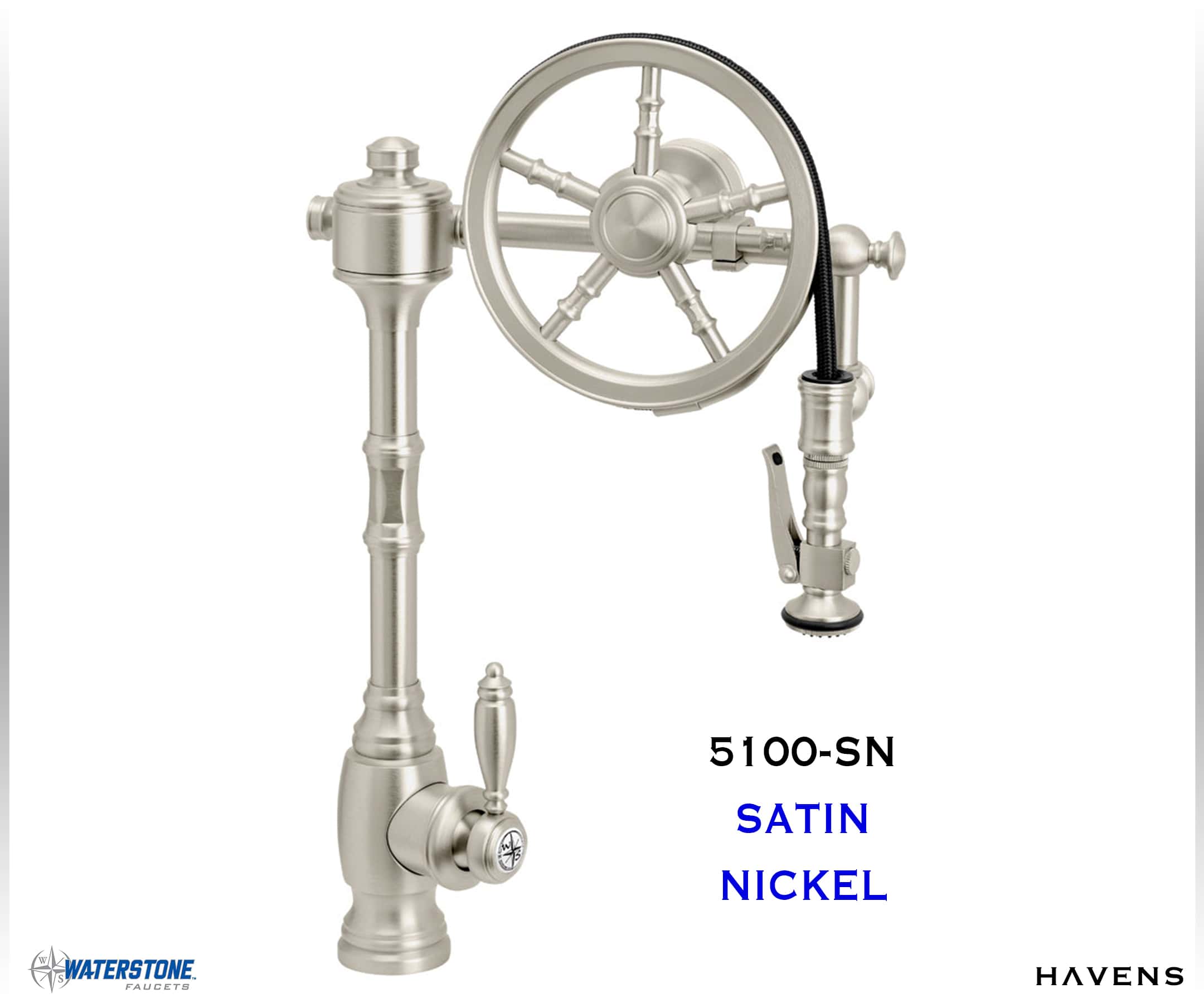 Waterstone Traditional Wheel Faucet 5100 - Havens | Luxury Metals