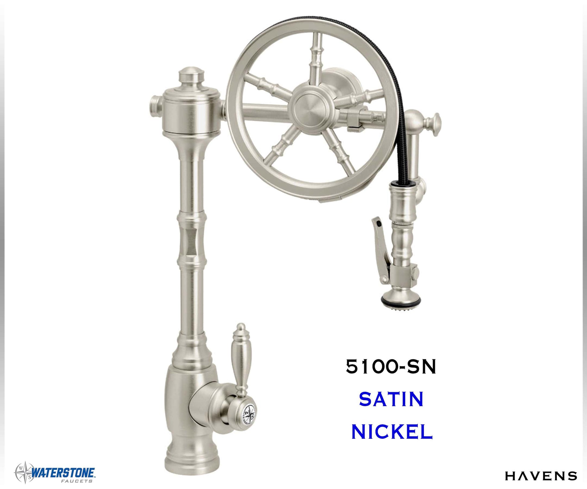 Waterstone Traditional Wheel Faucet 5100 - Havens | Luxury Metals