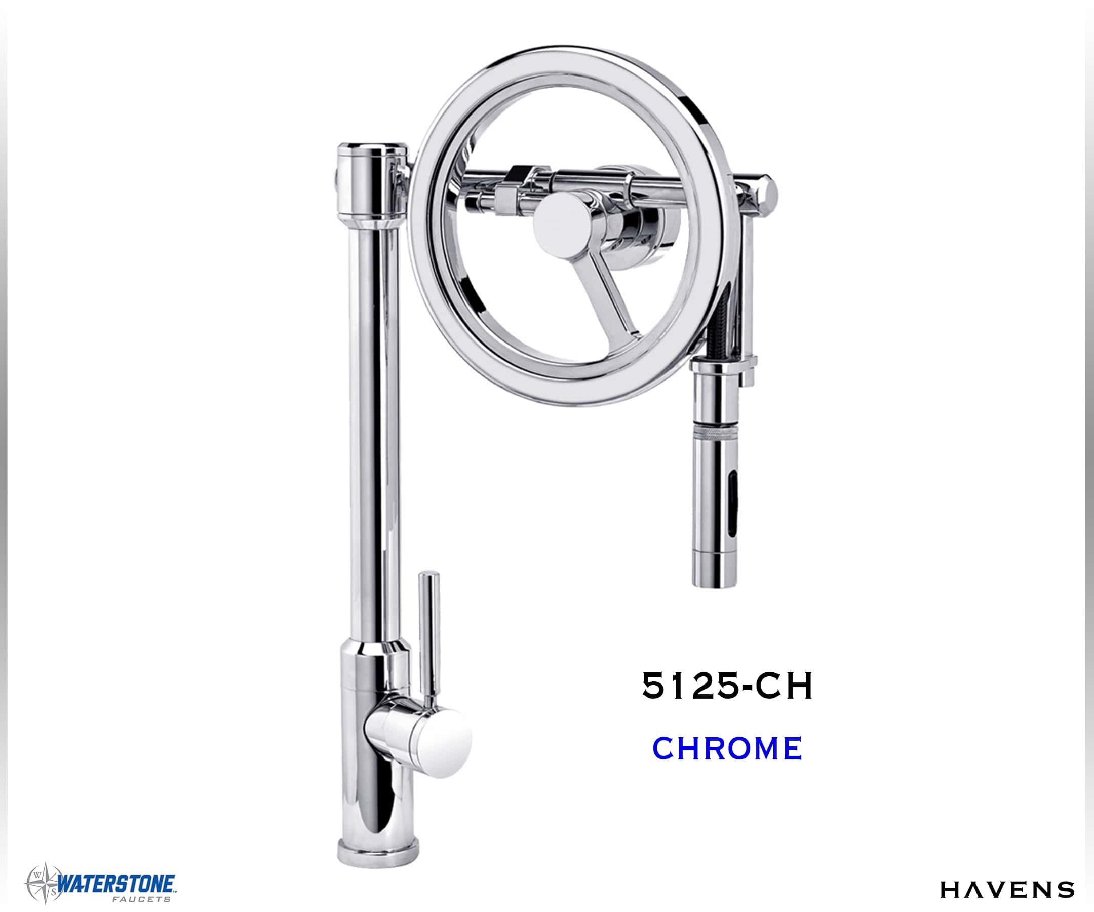 Waterstone Endeavor Wheel Faucet 5125 - Havens | Luxury Metals