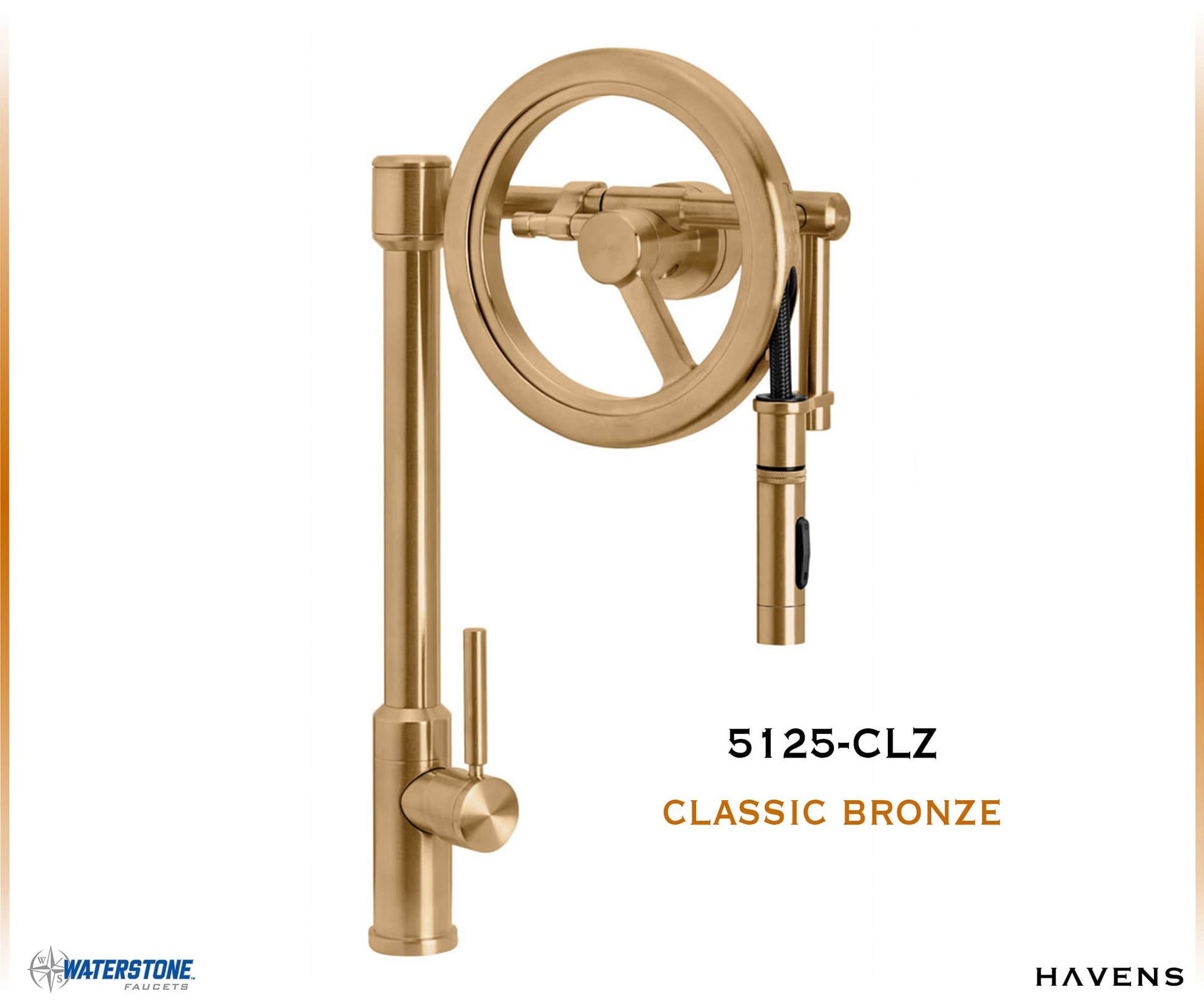 Waterstone Endeavor Wheel Faucet 5125 - Havens | Luxury Metals