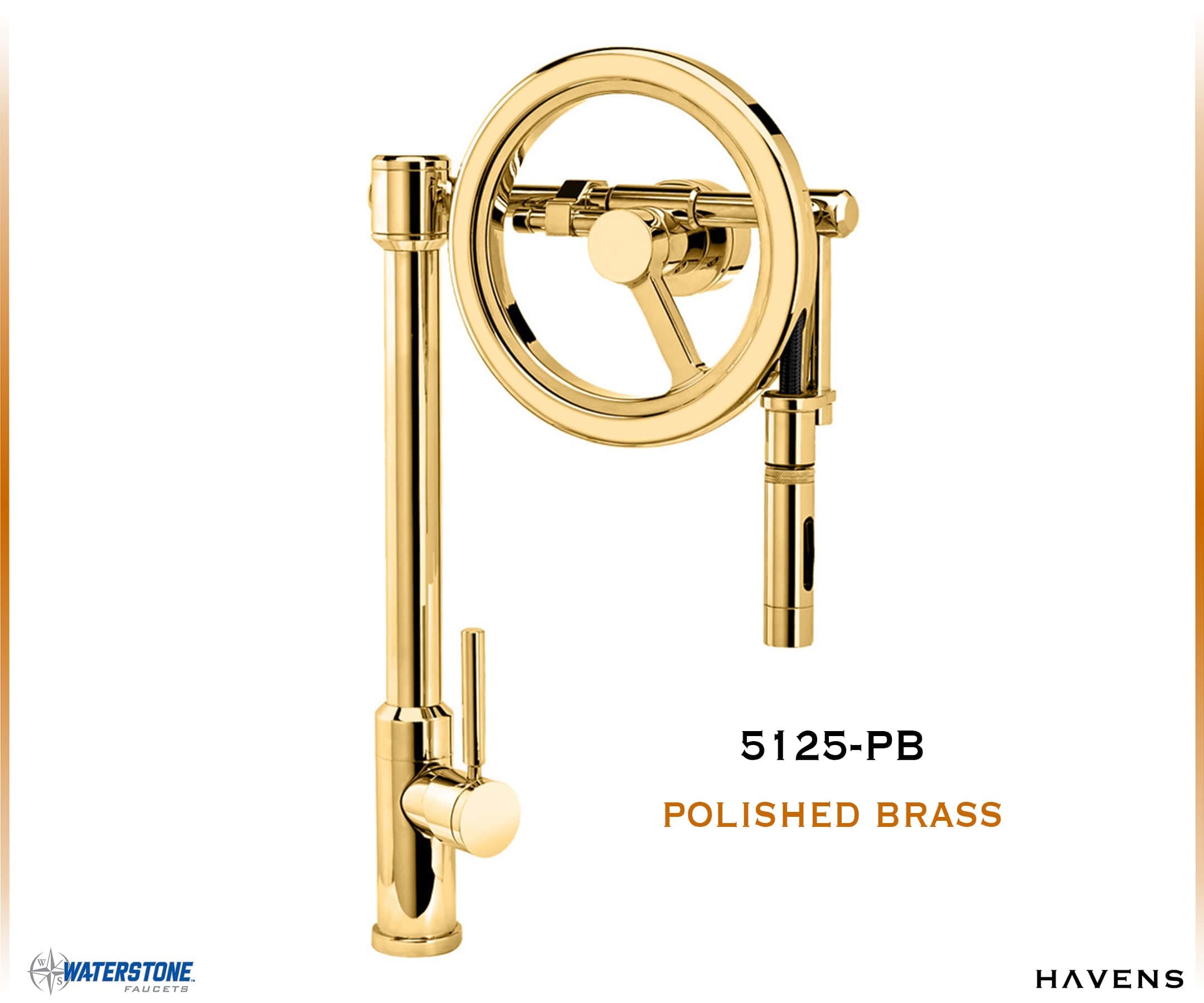 Waterstone Endeavor Wheel Faucet 5125 - Havens | Luxury Metals