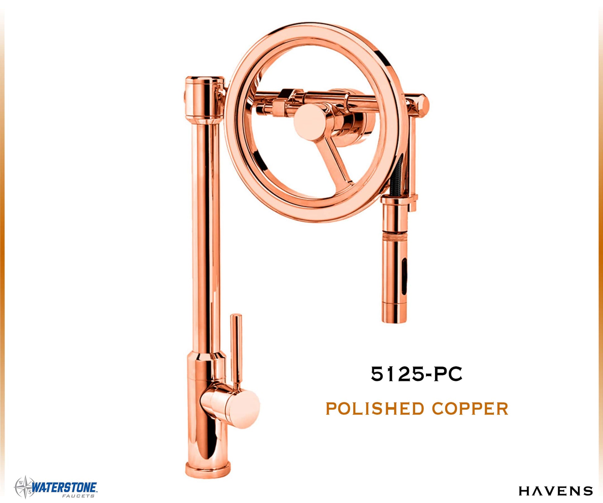 Waterstone Endeavor Wheel Faucet 5125 - Havens | Luxury Metals