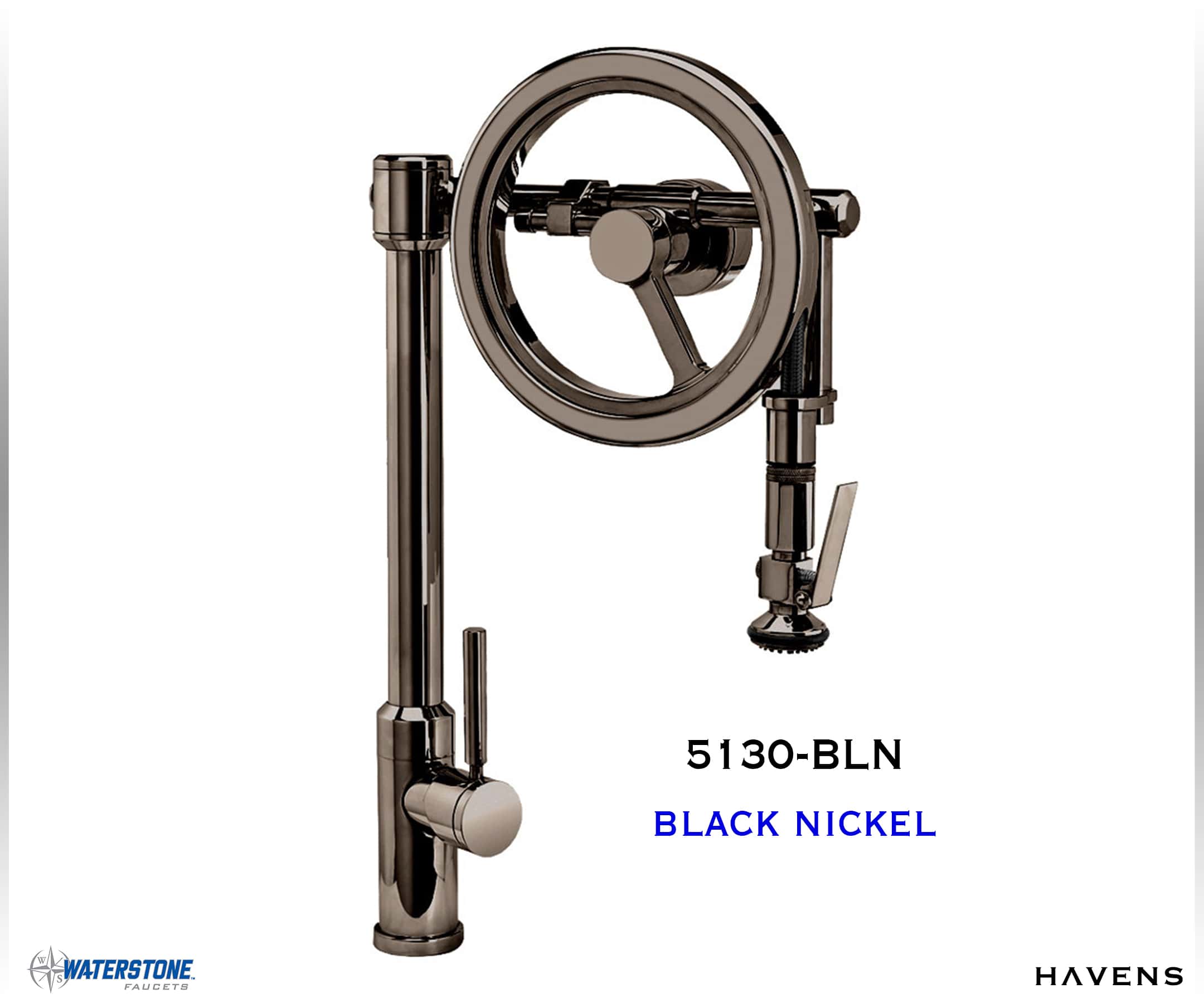 Waterstone Endeavor Wheel Faucet 5130 - Havens | Luxury Metals