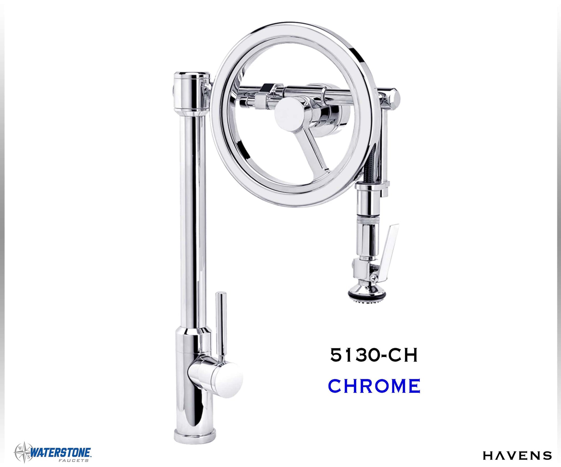 Waterstone Endeavor Wheel Faucet 5130 - Havens | Luxury Metals