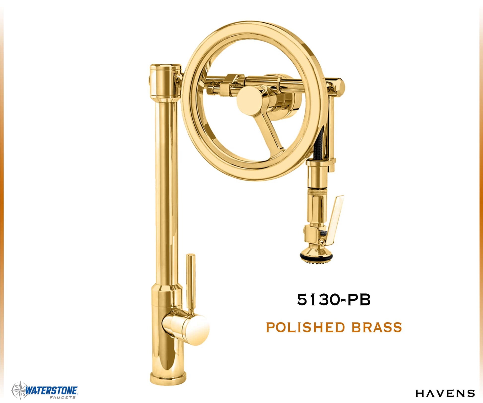 Waterstone Endeavor Wheel Faucet 5130 - Havens | Luxury Metals