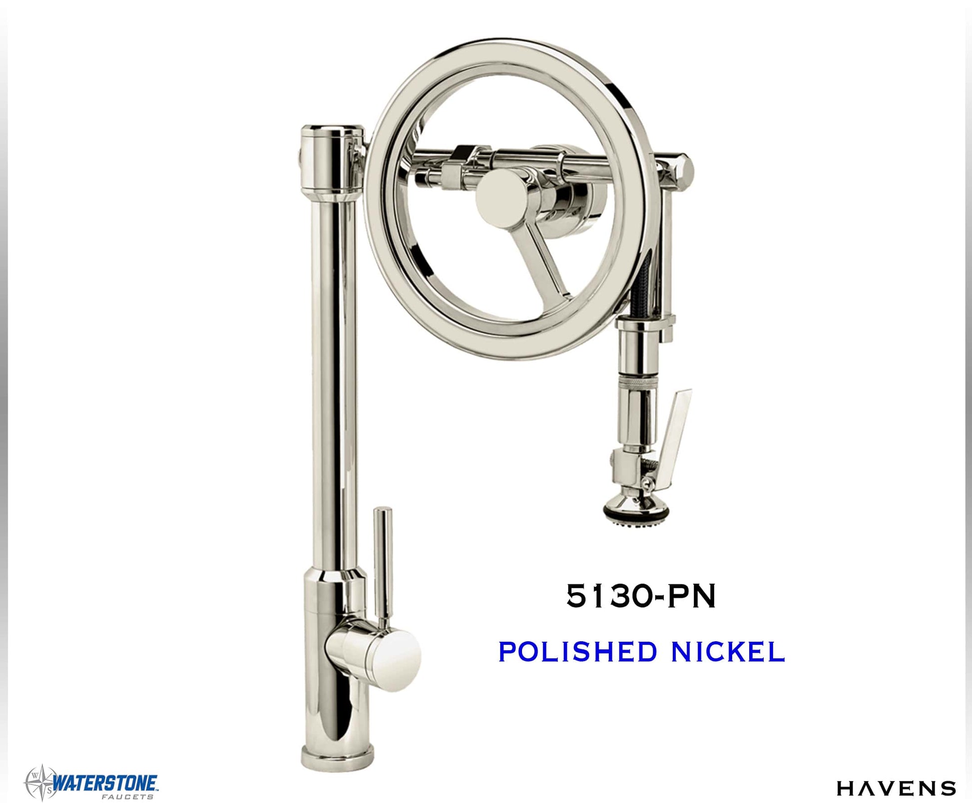 Waterstone Endeavor Wheel Faucet 5130 - Havens | Luxury Metals