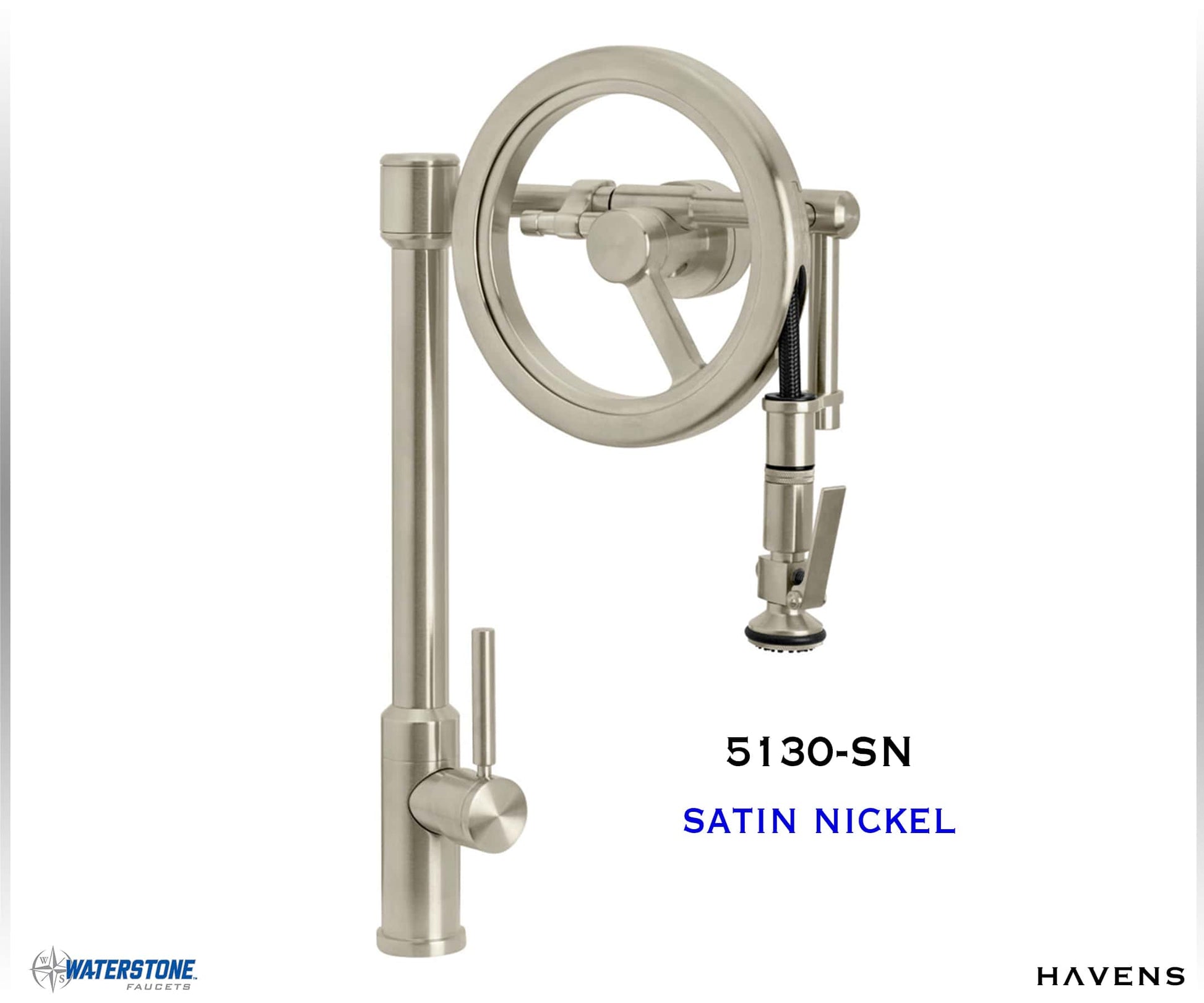 Waterstone Endeavor Wheel Faucet 5130 - Havens | Luxury Metals