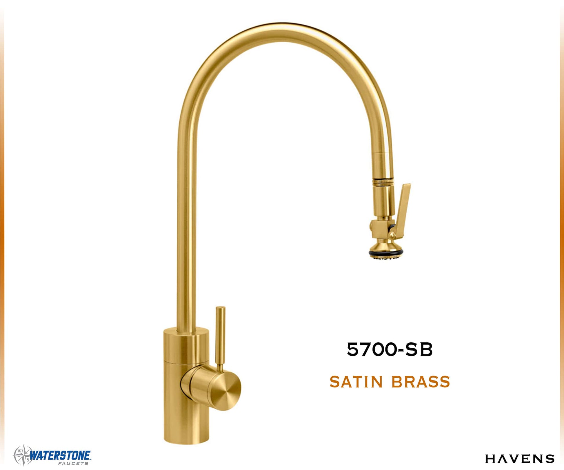 Waterstone Contemporary Extended Reach PLP Pulldown Faucet - 5700 - Havens | Luxury Metals