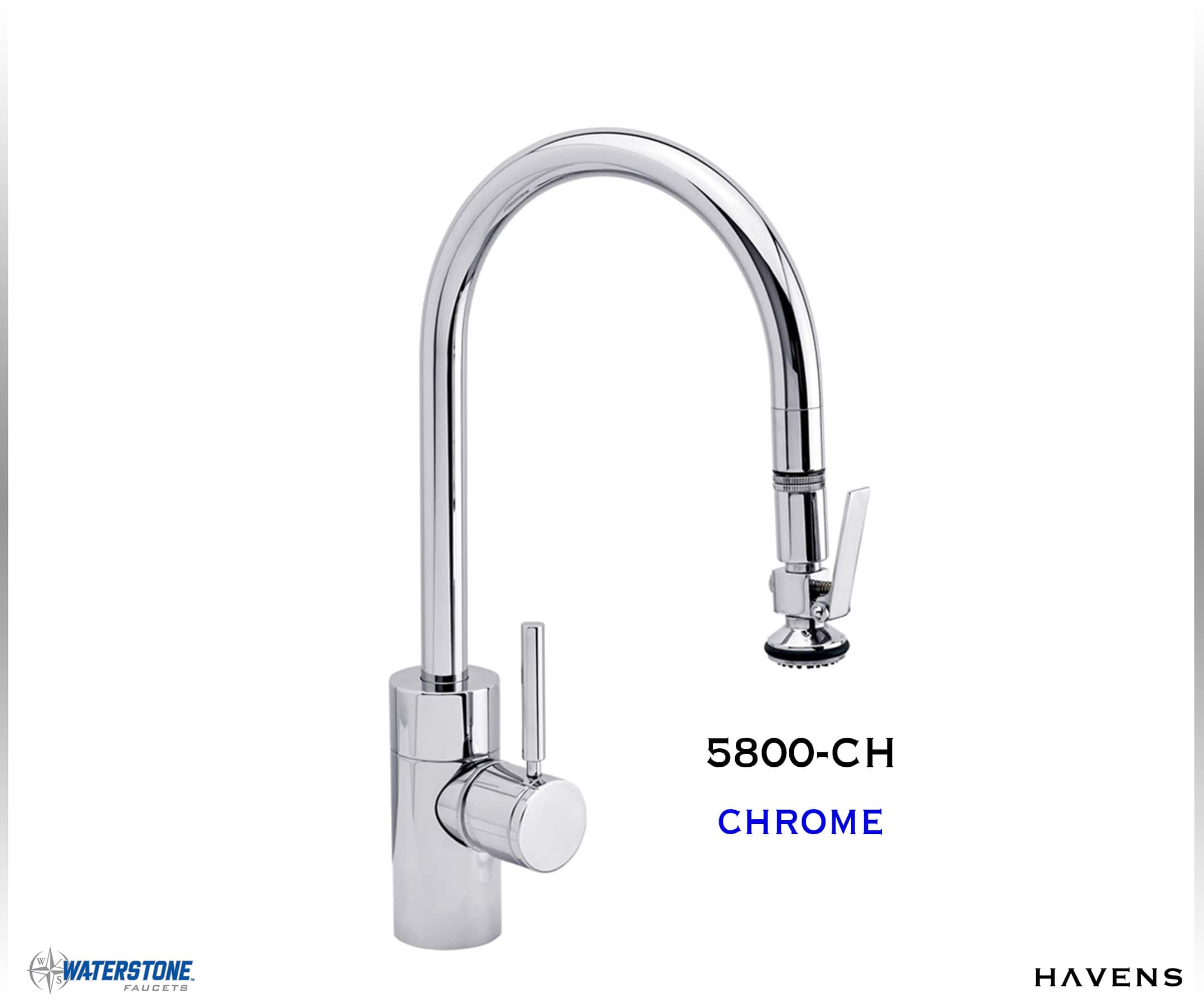 Waterstone Contemporary PLP Pulldown Faucet - 5800 - Havens | Luxury Metals