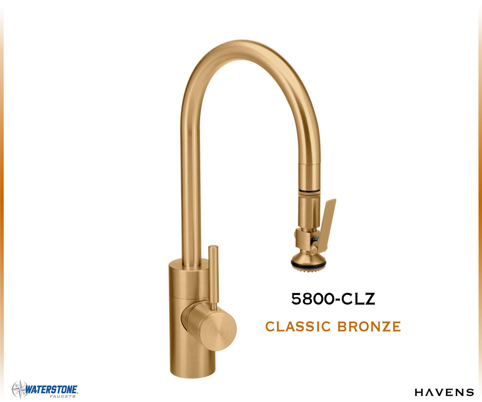 Waterstone Contemporary PLP Pulldown Faucet - 5800 - Havens | Luxury Metals