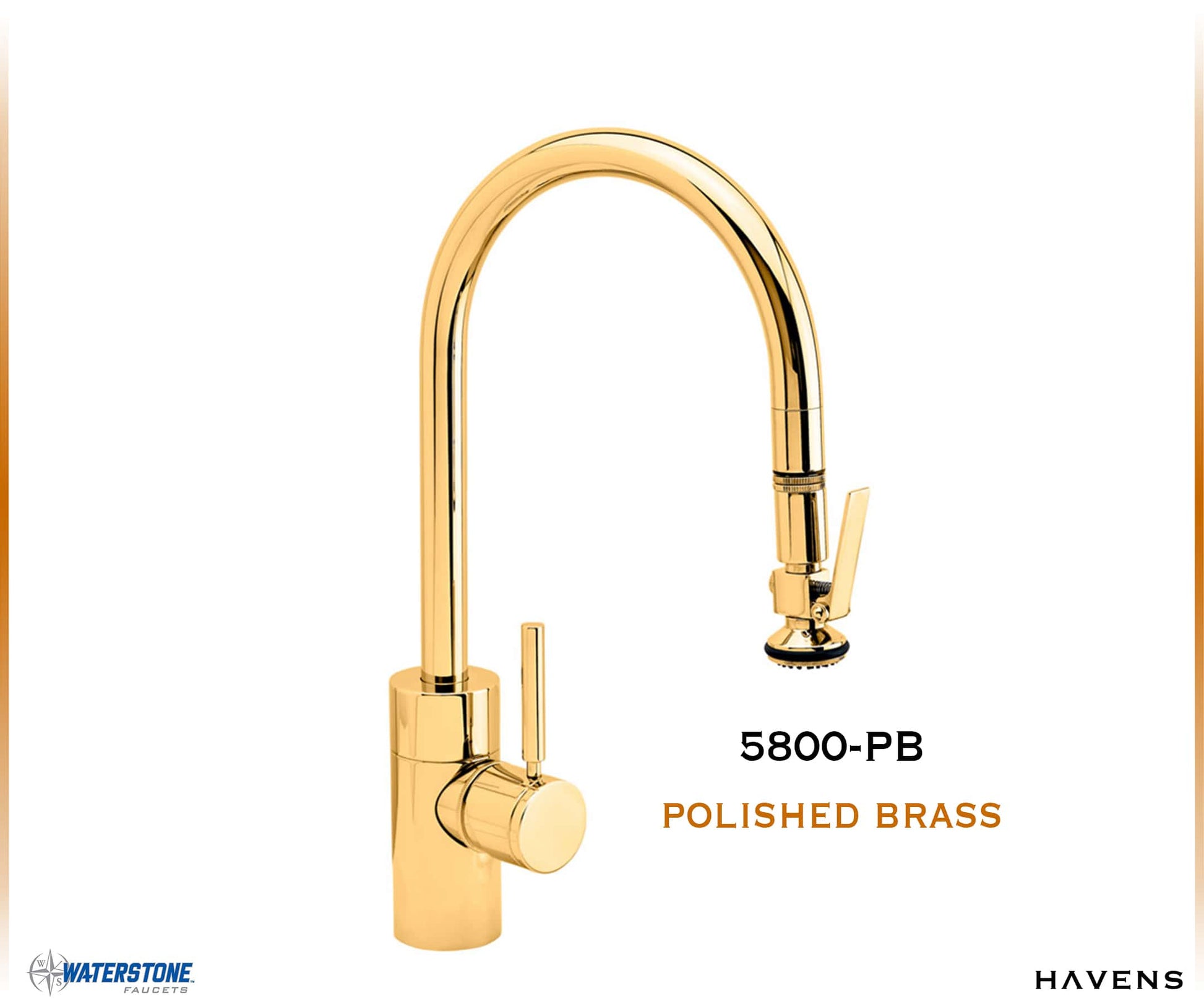 Waterstone Contemporary PLP Pulldown Faucet - 5800 - Havens | Luxury Metals