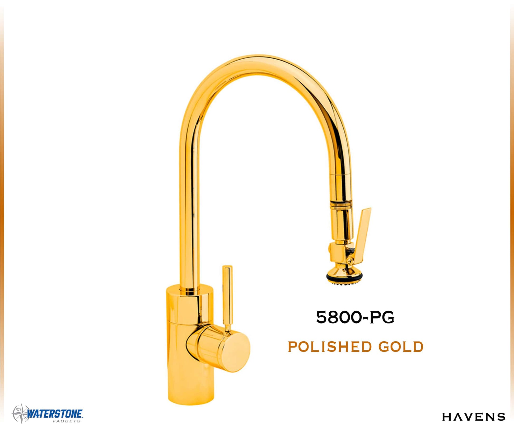 Waterstone Contemporary PLP Pulldown Faucet - 5800 - Havens | Luxury Metals