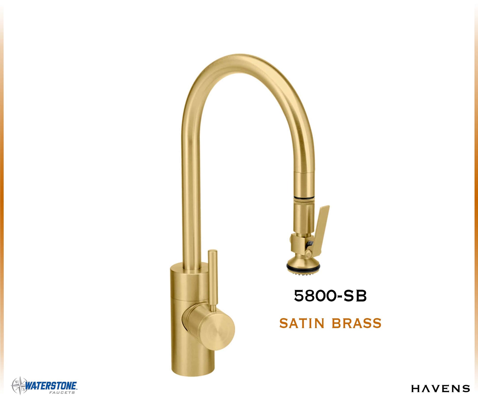 Waterstone Contemporary PLP Pulldown Faucet - 5800 - Havens | Luxury Metals