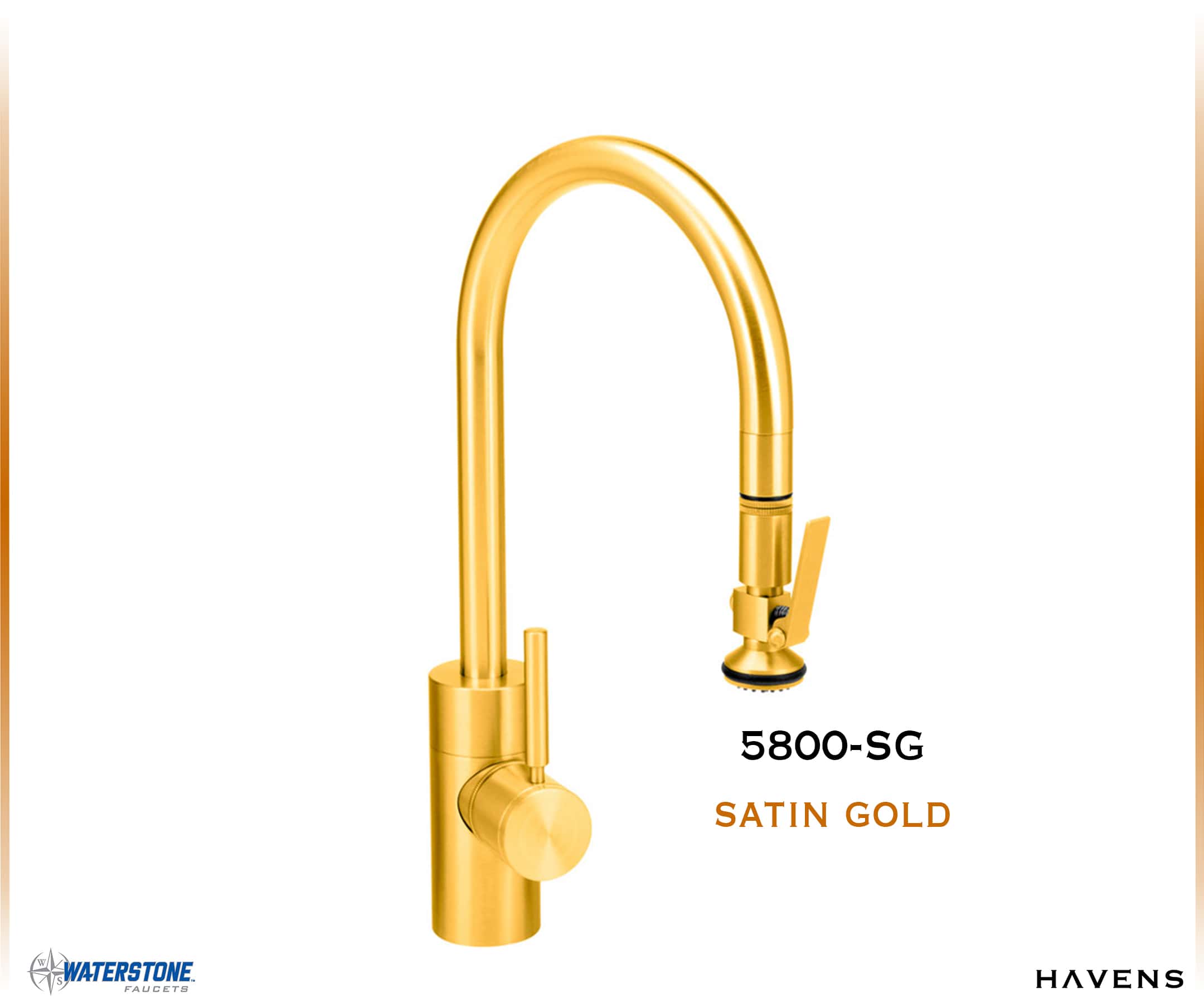 Waterstone Contemporary PLP Pulldown Faucet - 5800 - Havens | Luxury Metals