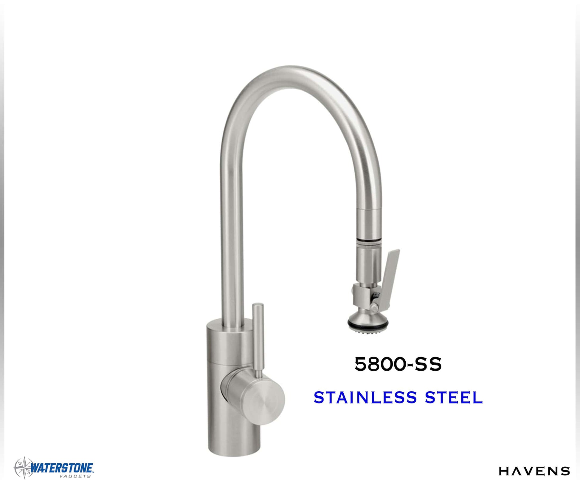 Waterstone Contemporary PLP Pulldown Faucet - 5800 - Havens | Luxury Metals