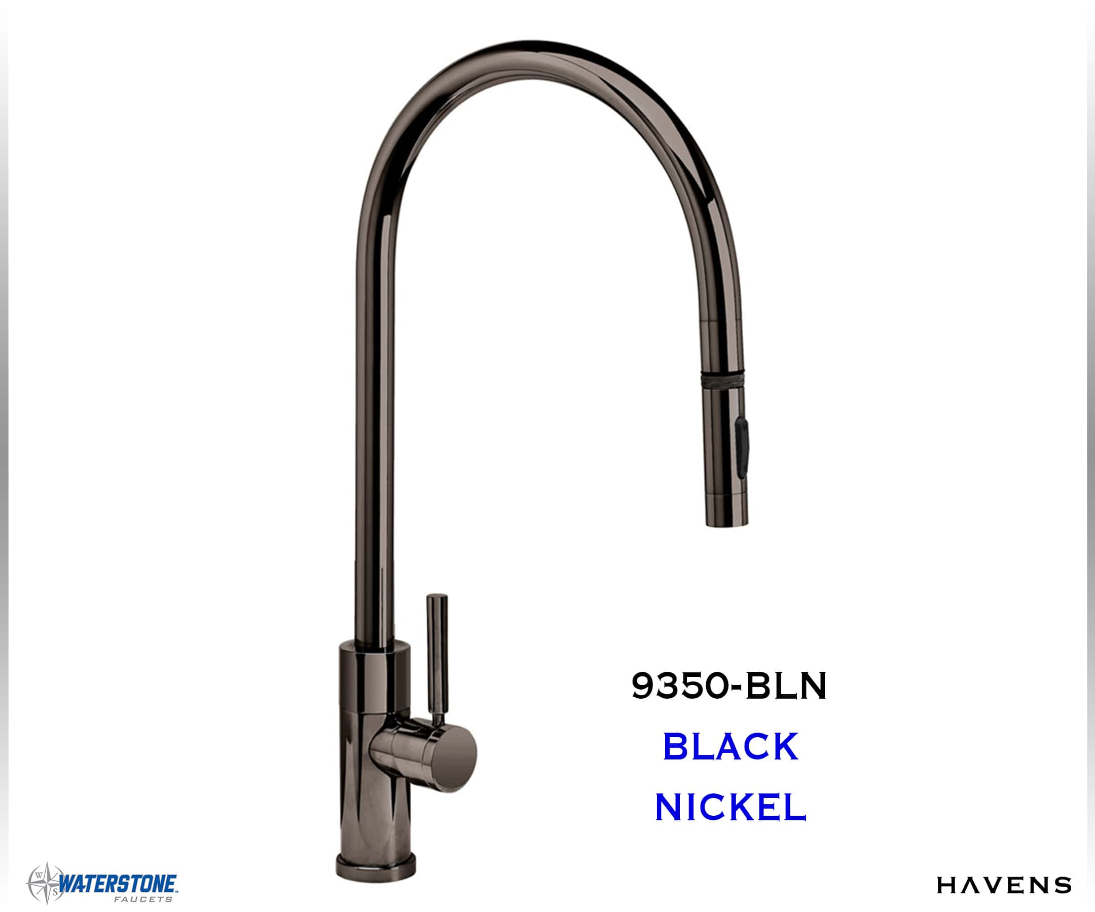 Waterstone Modern Extended Reach PLP Pulldown Faucet - 9350 - Havens | Luxury Metals
