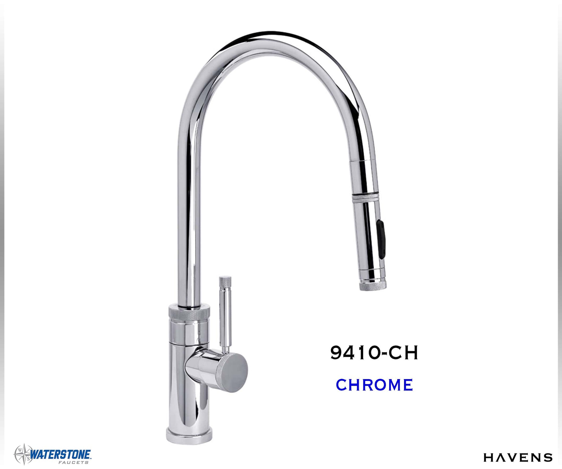 Waterstone Industrial PLP Pulldown Faucet - 9410 (Angled) - Havens | Luxury Metals