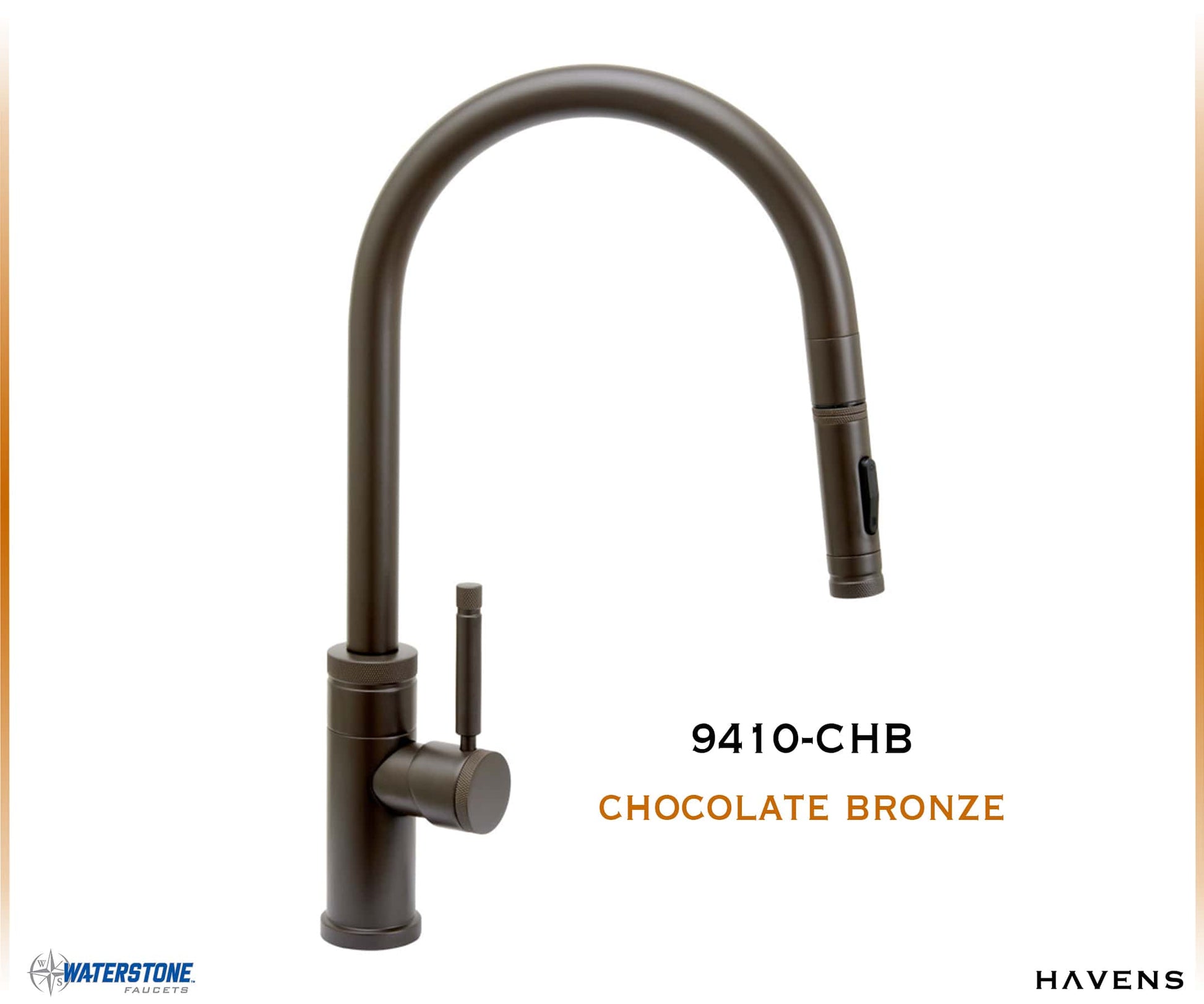 Waterstone Industrial PLP Pulldown Faucet - 9410 (Angled) - Havens | Luxury Metals