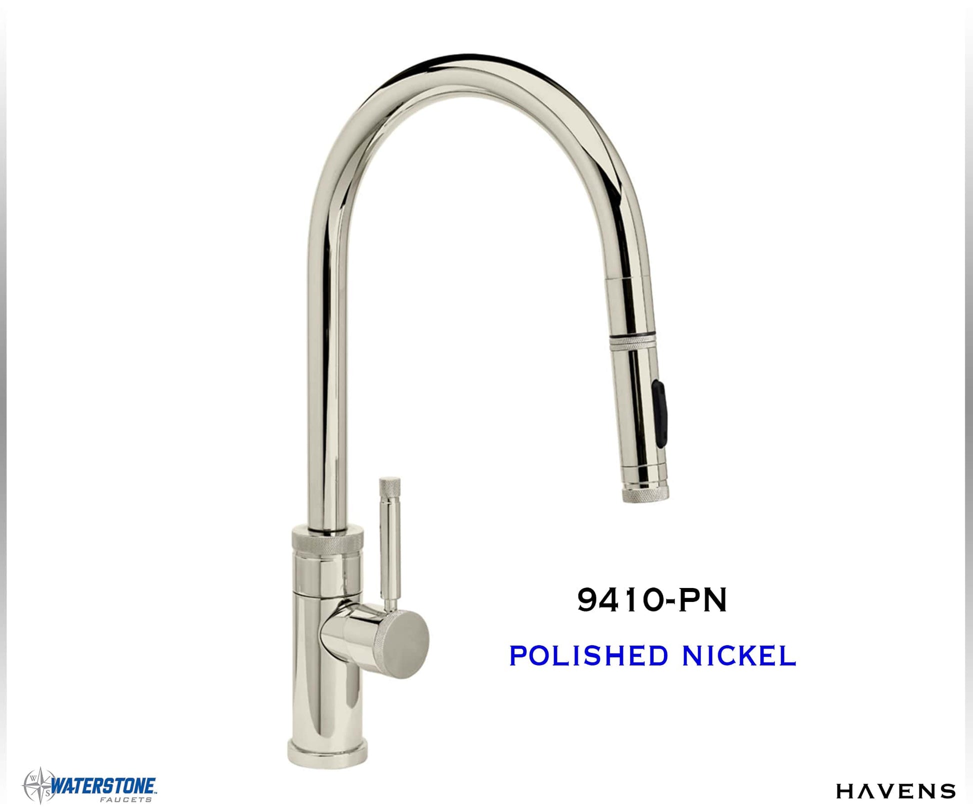 Waterstone Industrial PLP Pulldown Faucet - 9410 (Angled) - Havens | Luxury Metals